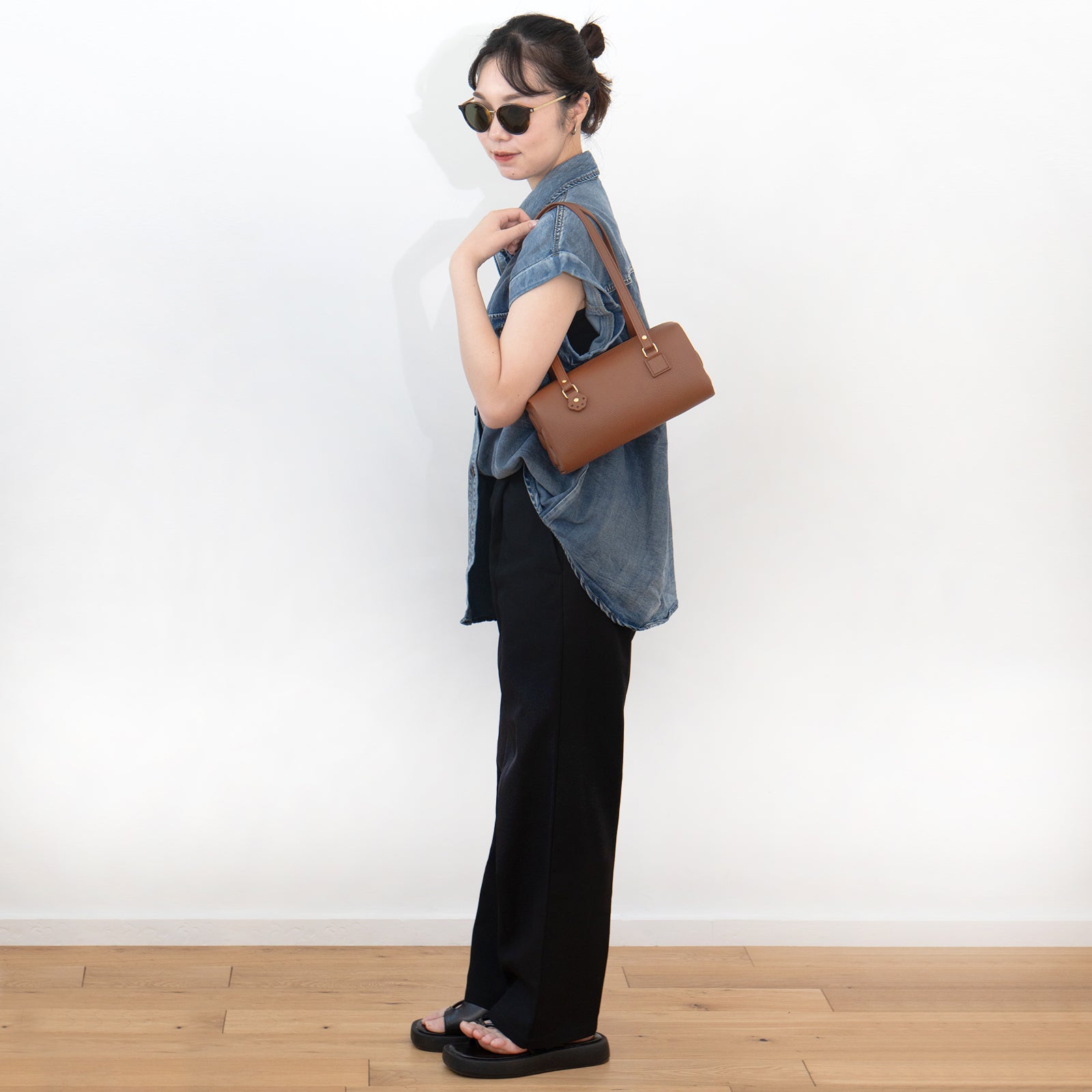Mini Boston Bag - PAW Cuir Mash / Camel
