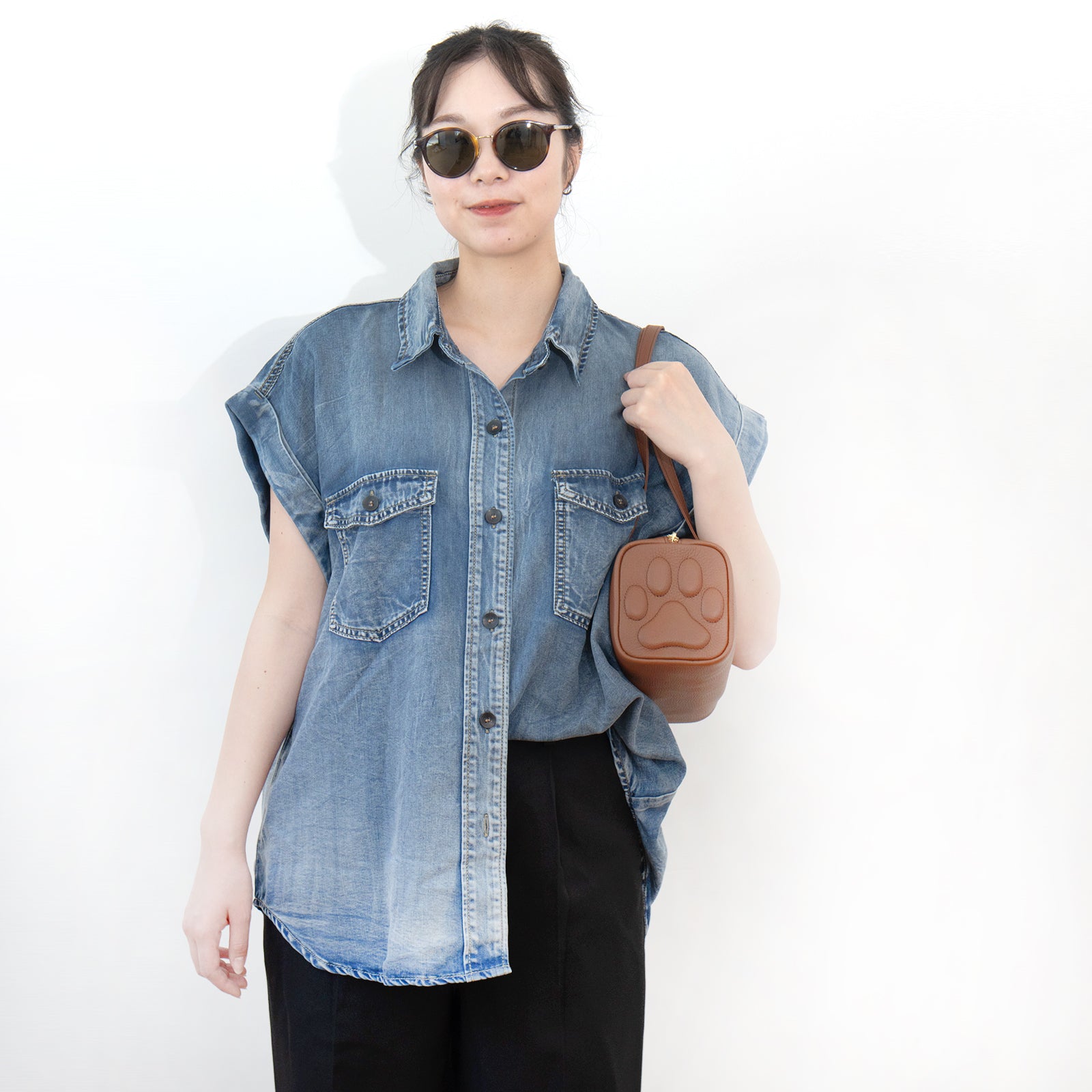 Mini Boston Bag - PAW Cuir Mash / Camel