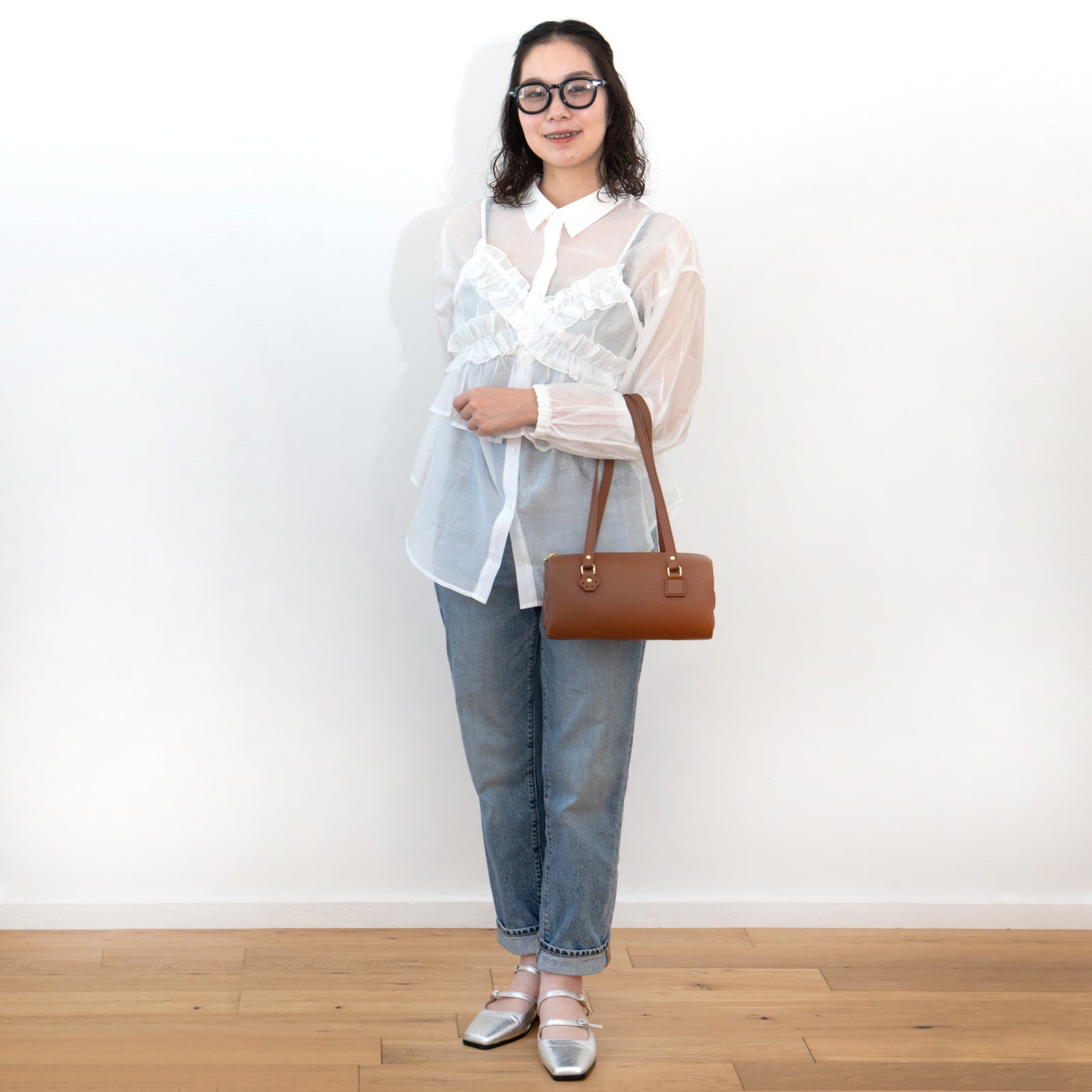 Mini Boston Bag - PAW Cuir Mash / Camel
