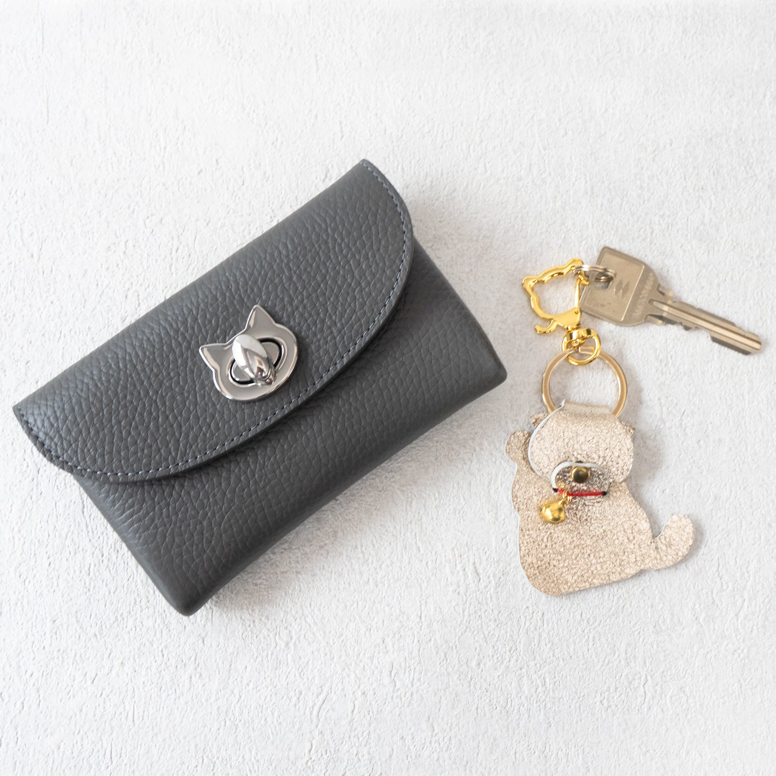 Flap Wallet Frunya Medium Cuir Mache / Graphite