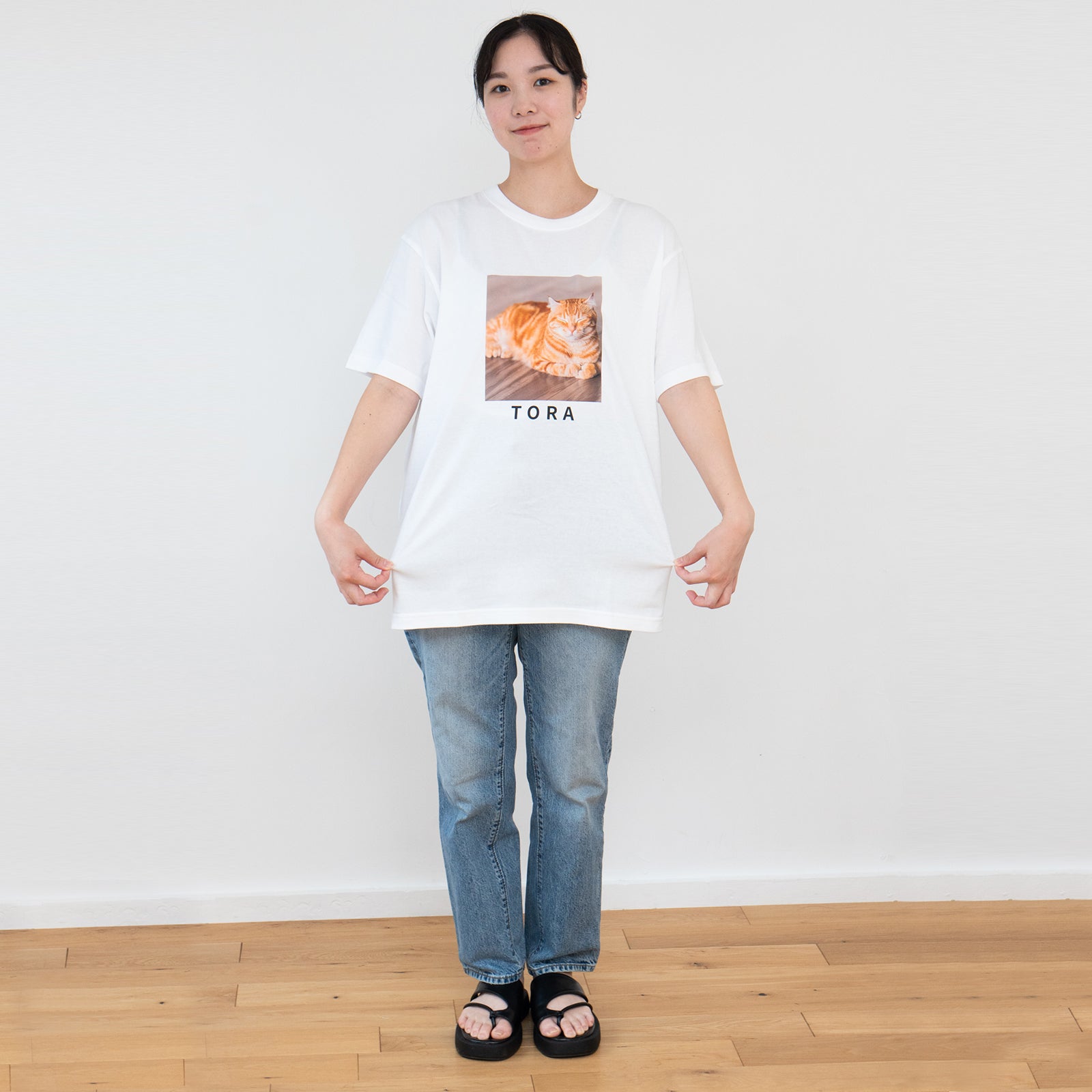 【受注生産:6/8(月)22:00〜11(木)】うちのこプリントTシャツ / ホワイト