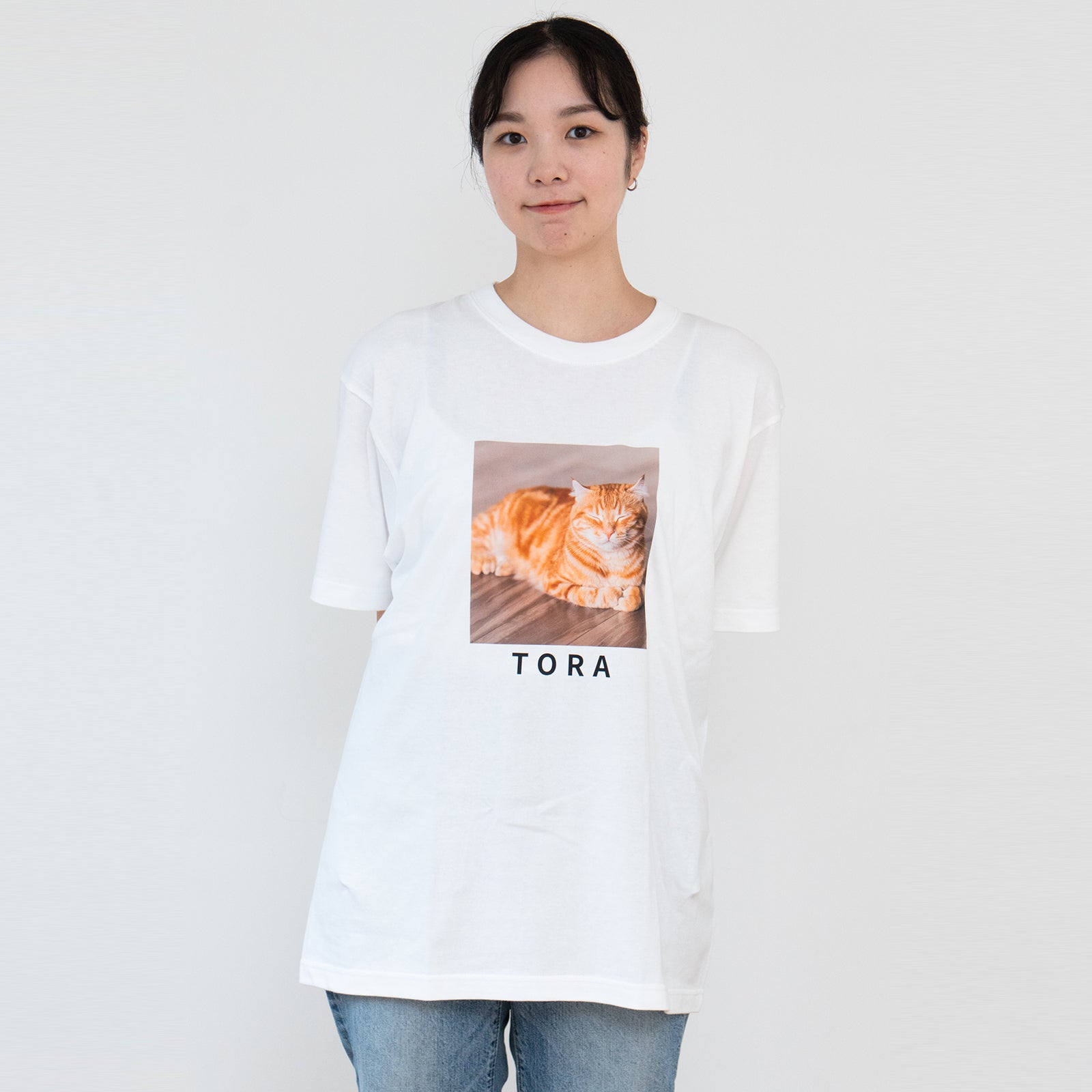 【受注生産:6/8(月)22:00〜11(木)】うちのこプリントTシャツ / ホワイト