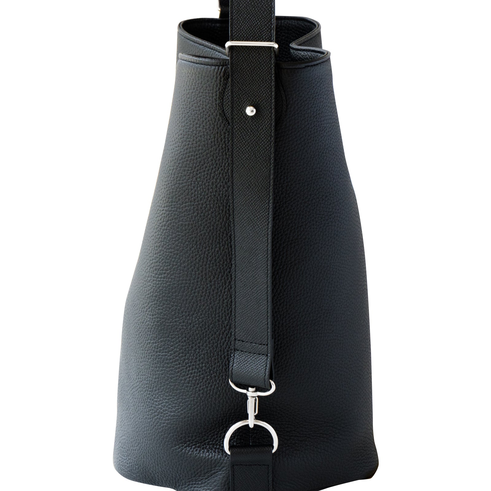 PAW Cuir Mache 3-Way Bag in Black with Silver Hardware