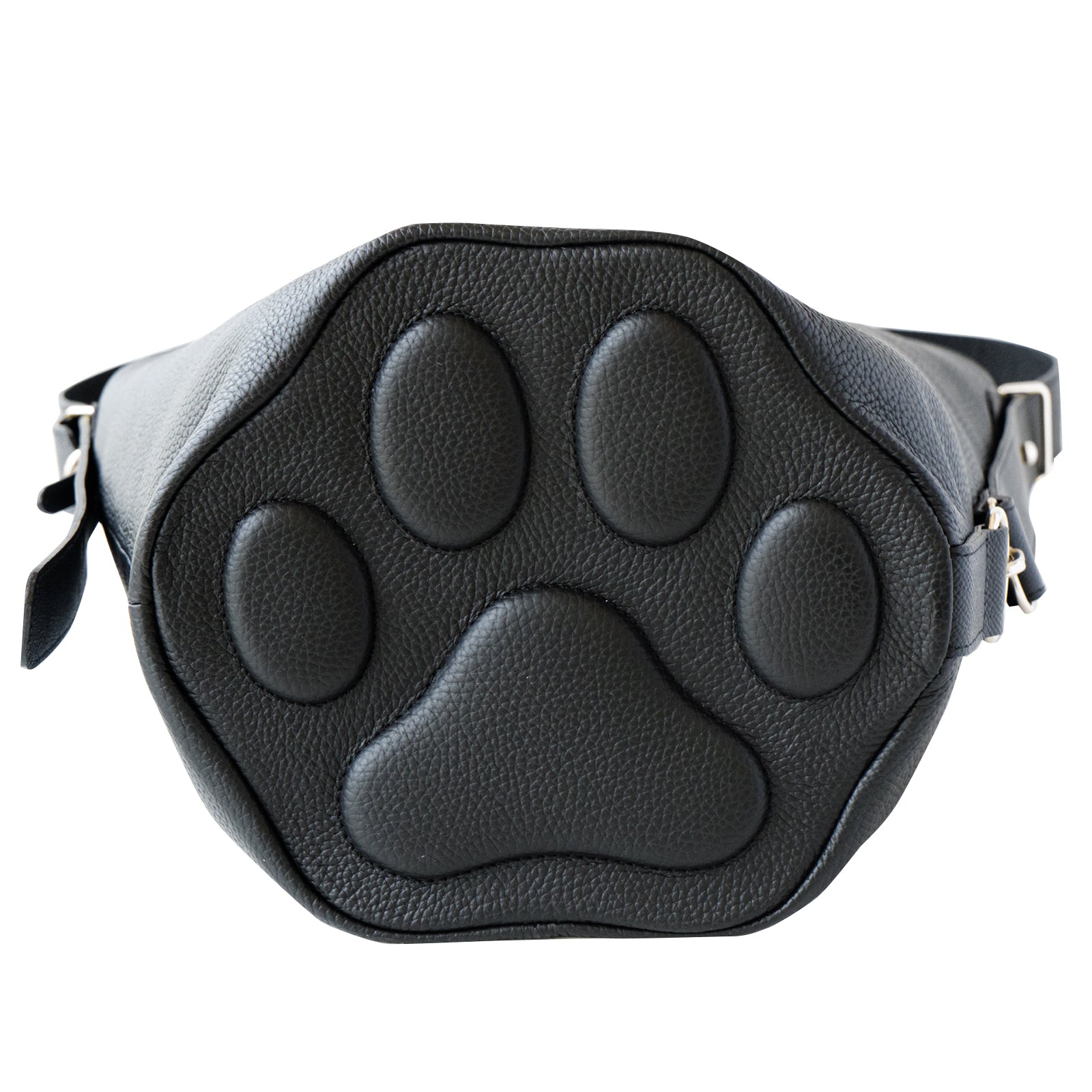 PAW Cuir Mache 3-Way Bag in Black with Silver Hardware