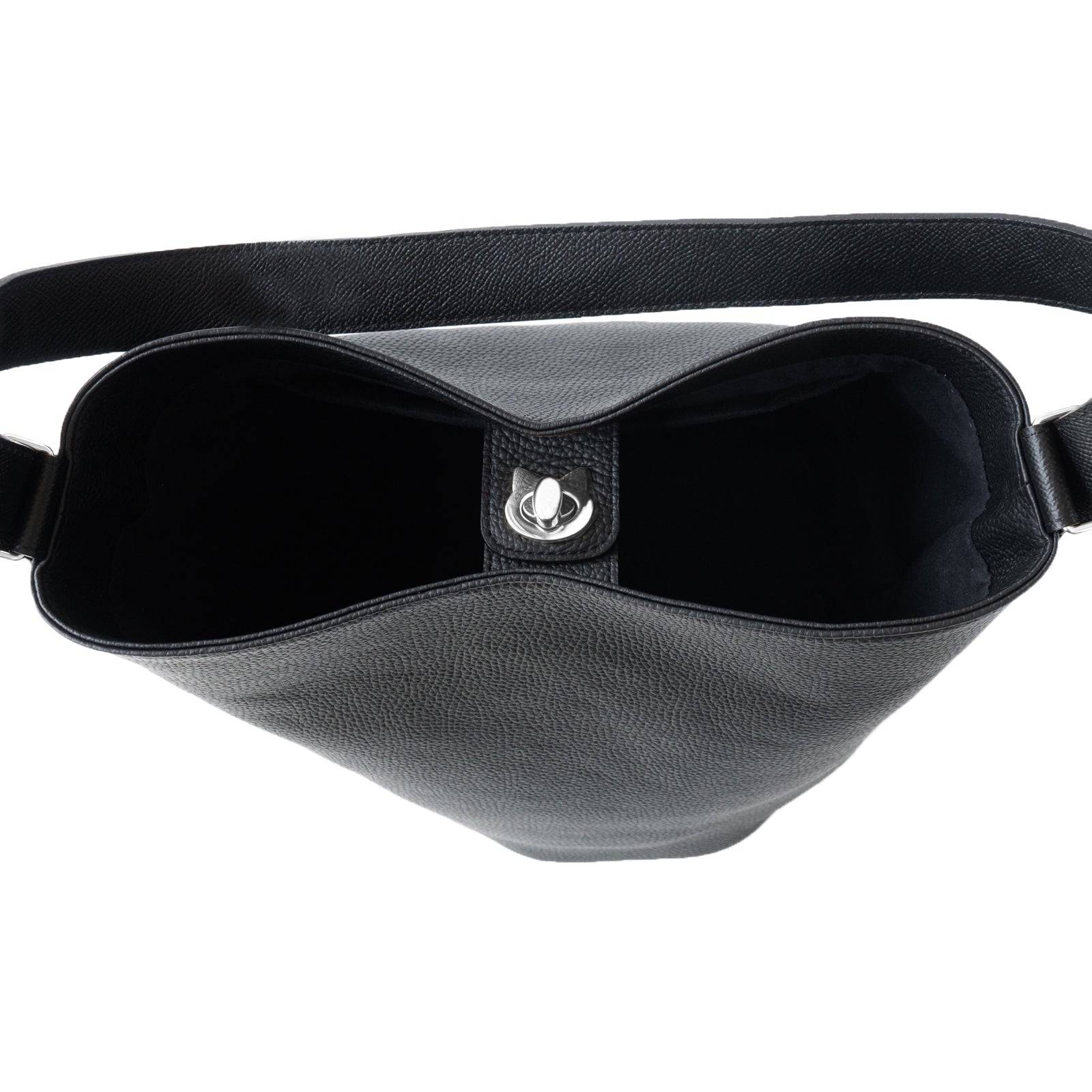 PAW Cuir Mache 3-Way Bag in Black with Silver Hardware