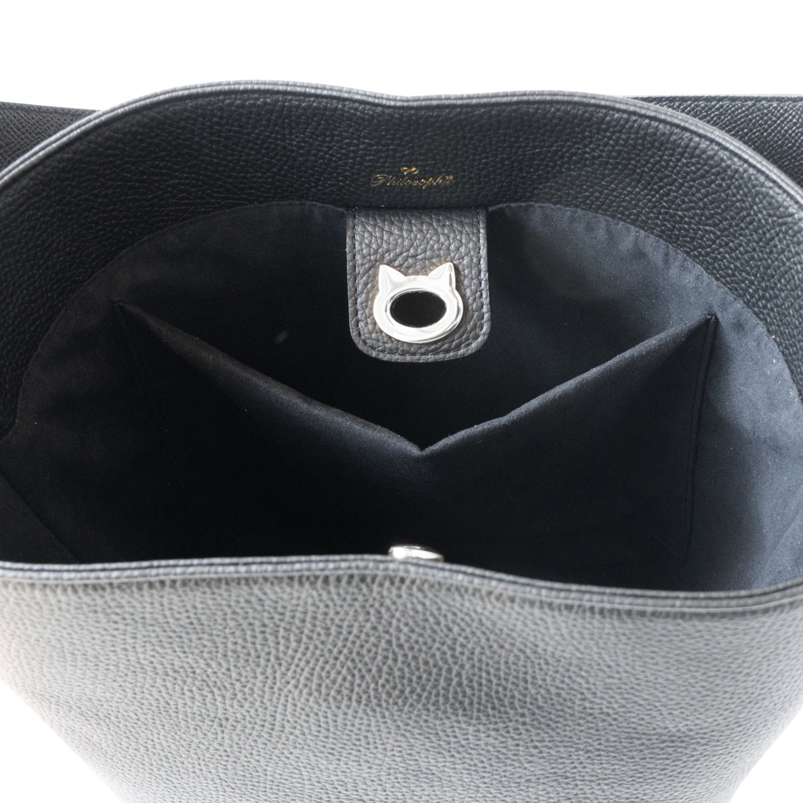 PAW Cuir Mache 3-Way Bag in Black with Silver Hardware