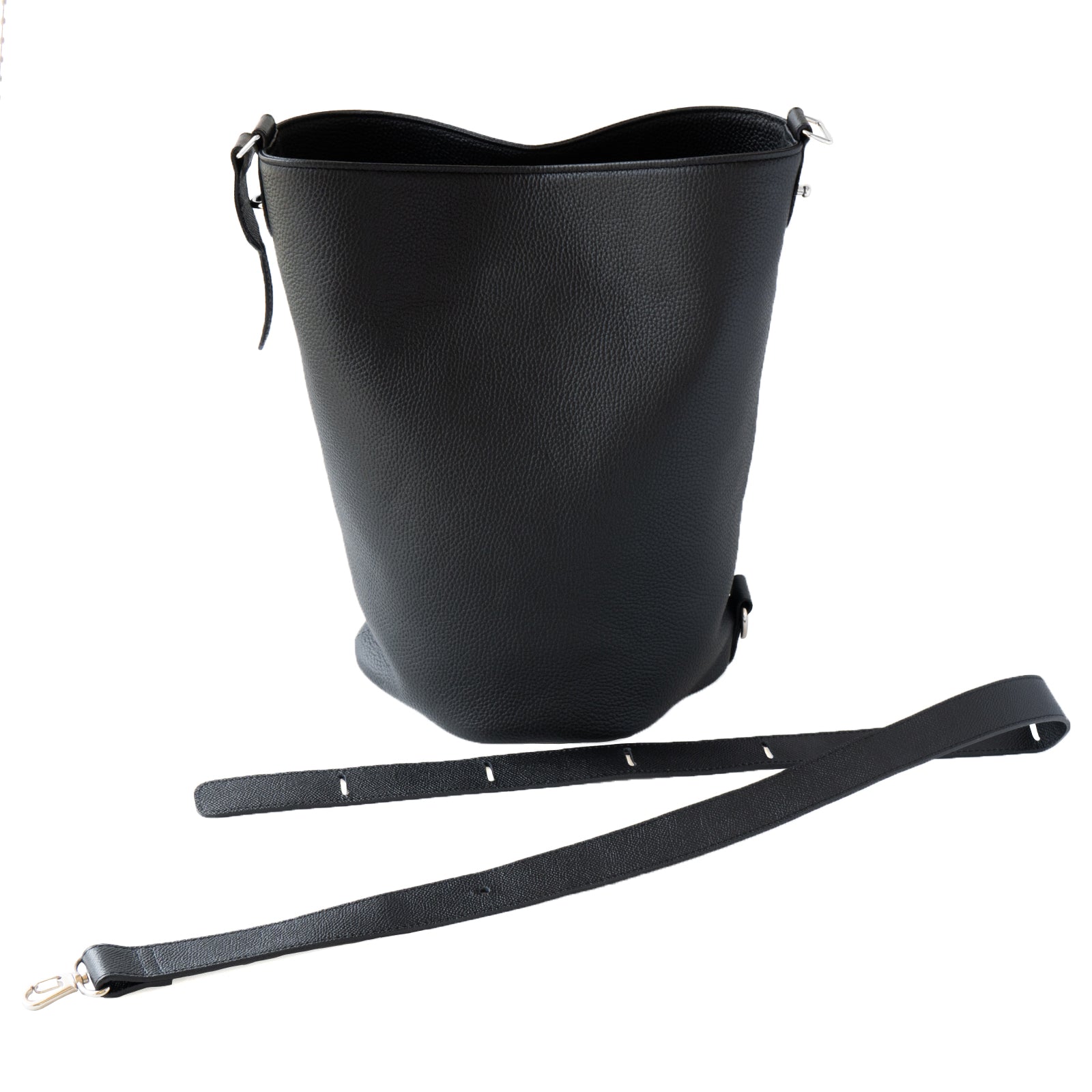PAW Cuir Mache 3-Way Bag in Black with Silver Hardware