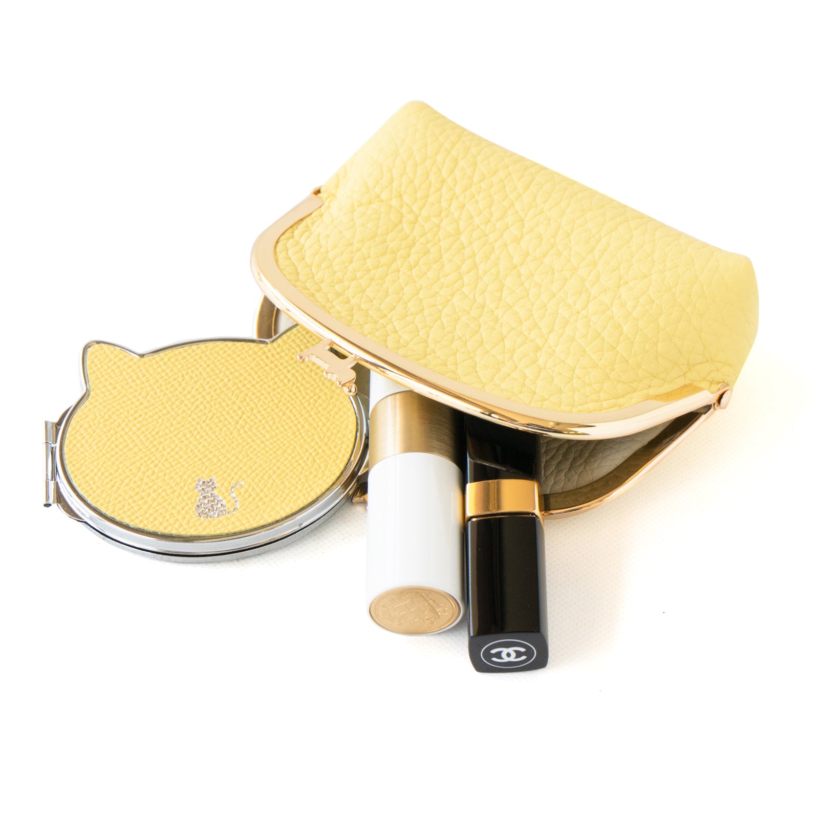 Nyamaguchi pouch Taurillon Clemence / Jaune Poussin