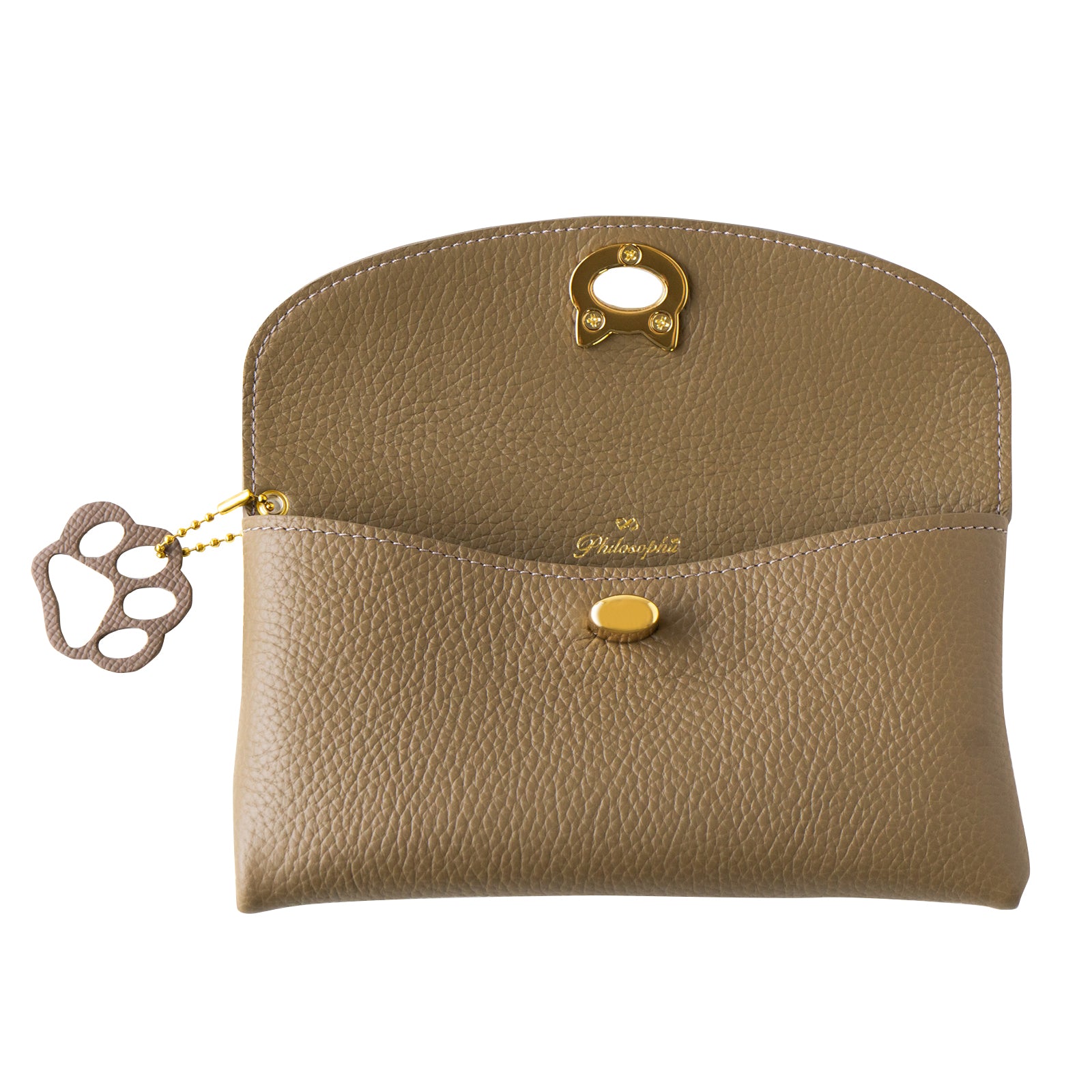 Furuna Pouch L Cuir Mache / Taupe