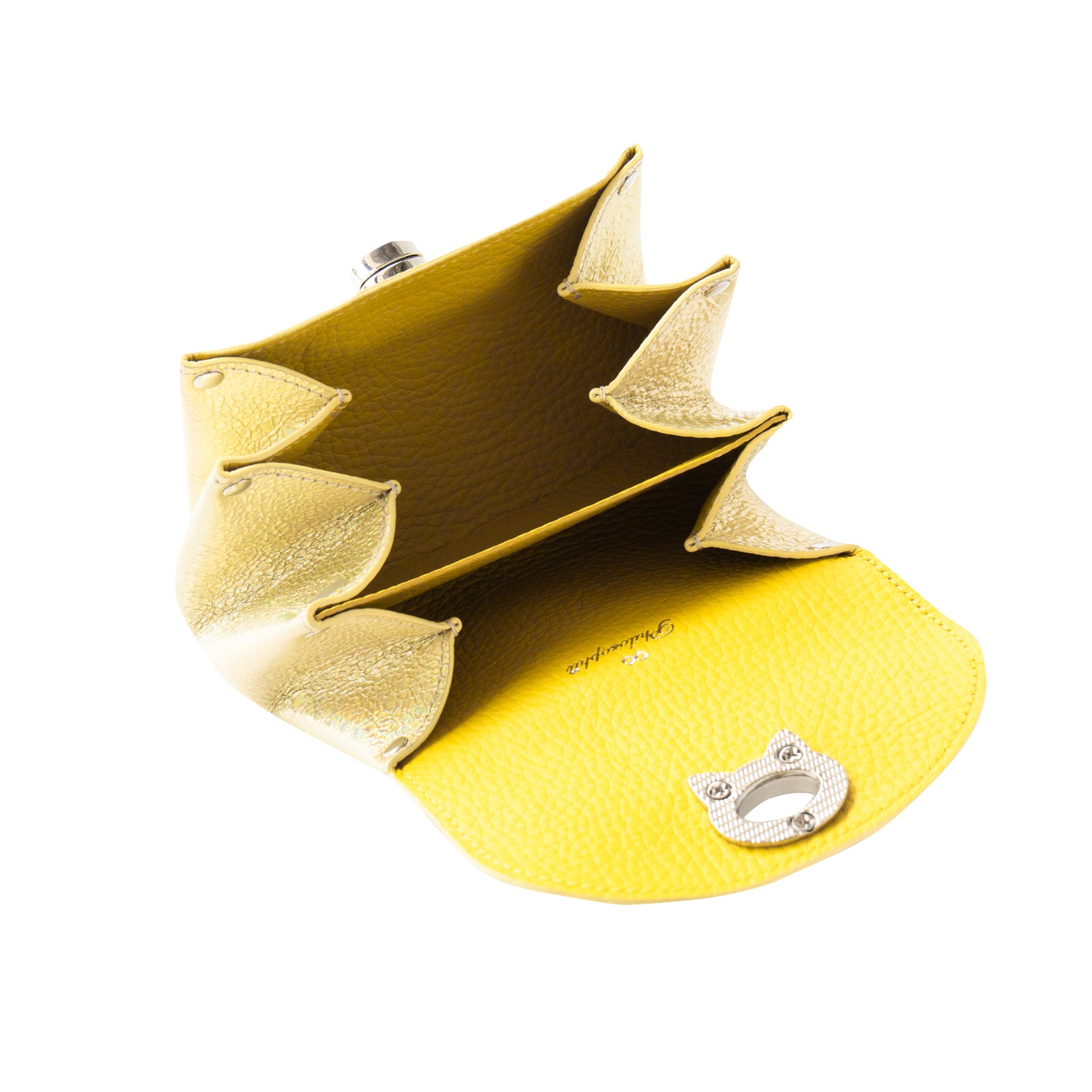 Shell pouch CAT Prism leather / Aurora yellow