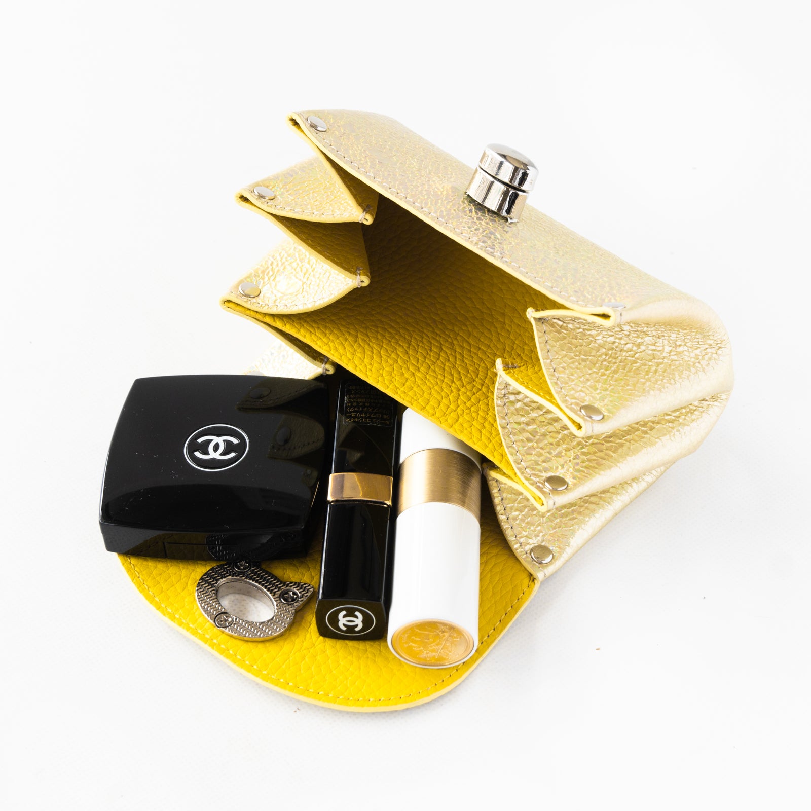 Shell pouch CAT Prism leather / Aurora yellow