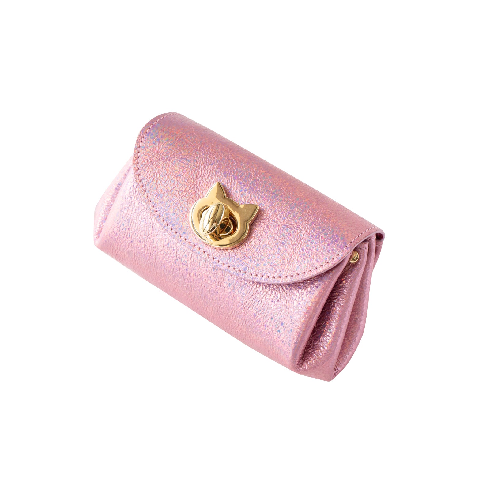 Shell pouch CAT Prism leather / Aurora Rose