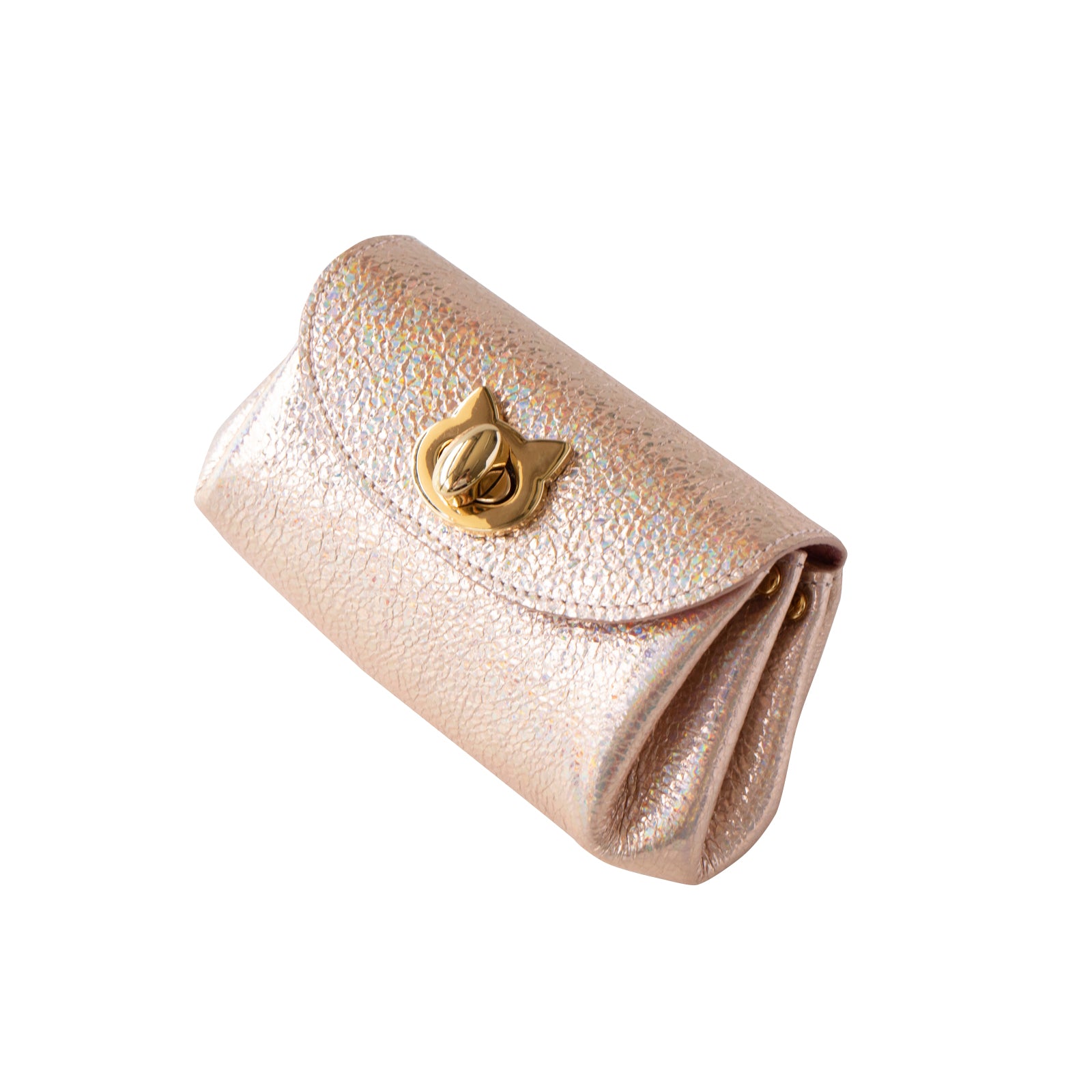 Shell pouch CAT Prism leather / Aurora pink