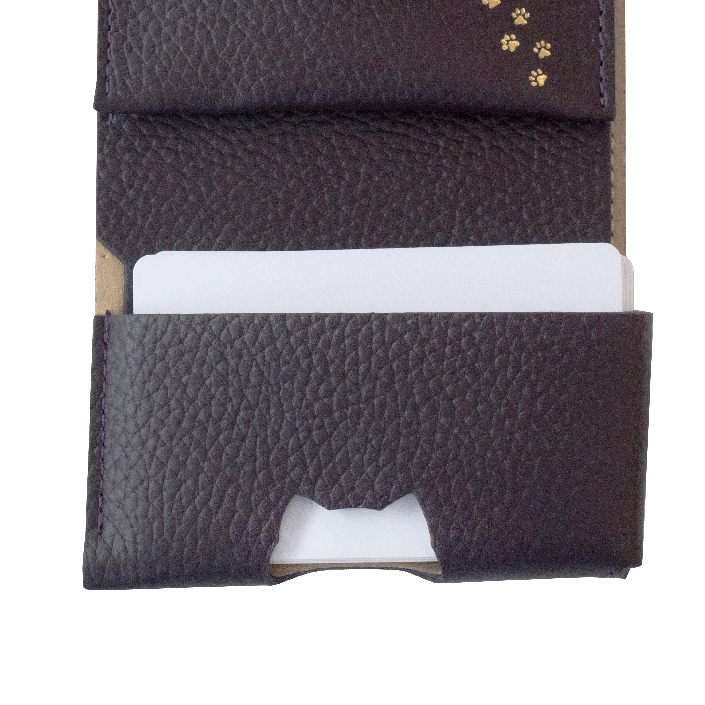 【Made to Order: Friday, July 3rd, 10:00 PM - Sunday, July 5th】PAW Plate Mini Wallet - Cuir Haché / Raisin