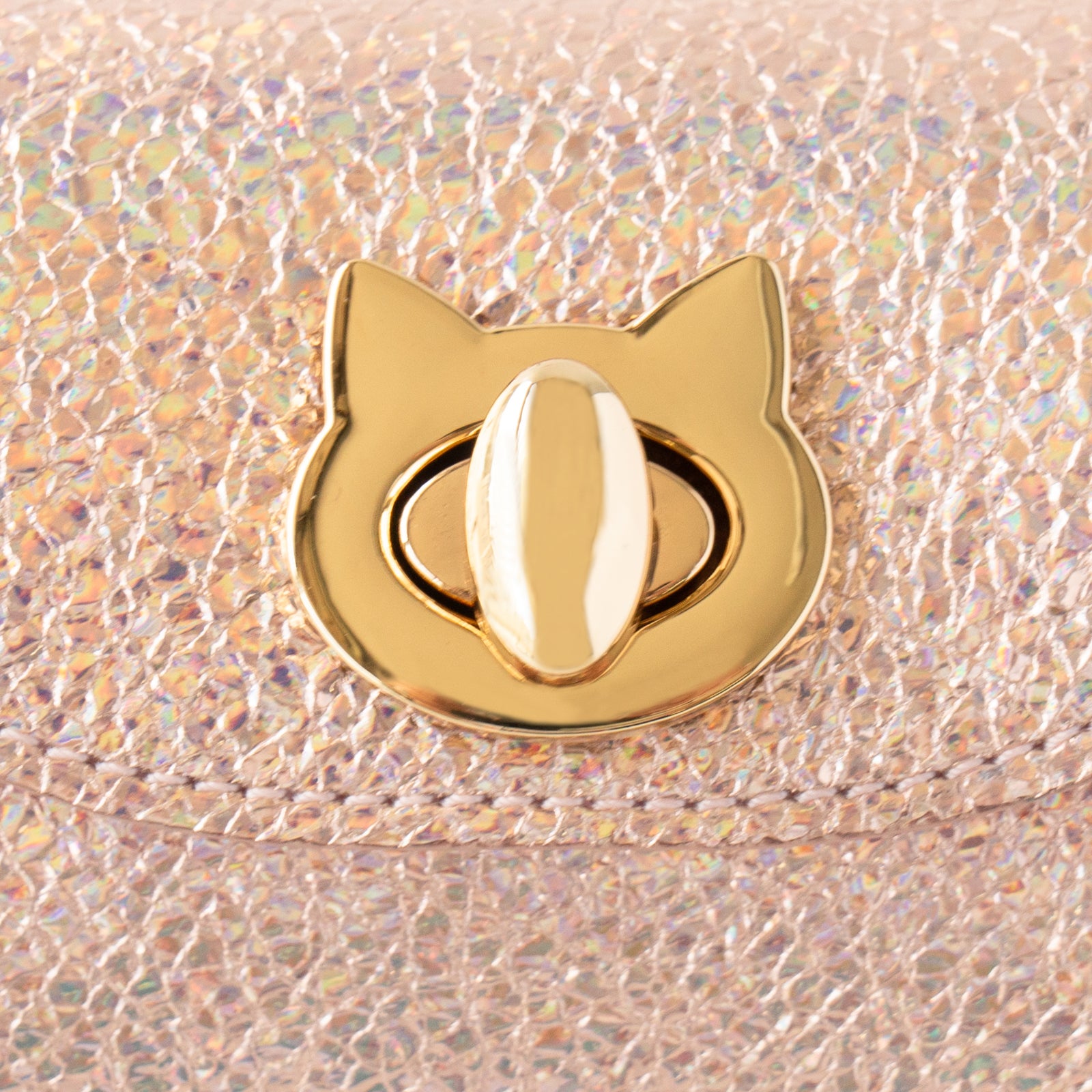 Shell pouch CAT Prism leather / Aurora pink