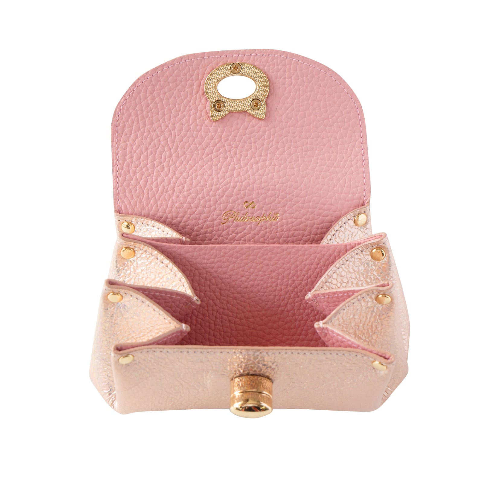 Shell pouch CAT Prism leather / Aurora pink