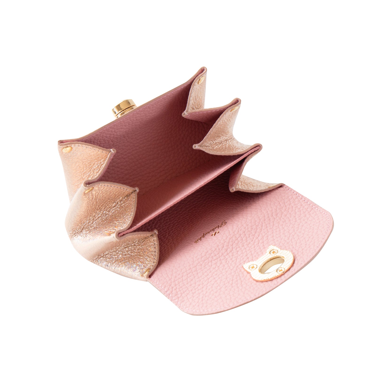 Shell pouch CAT Prism leather / Aurora pink