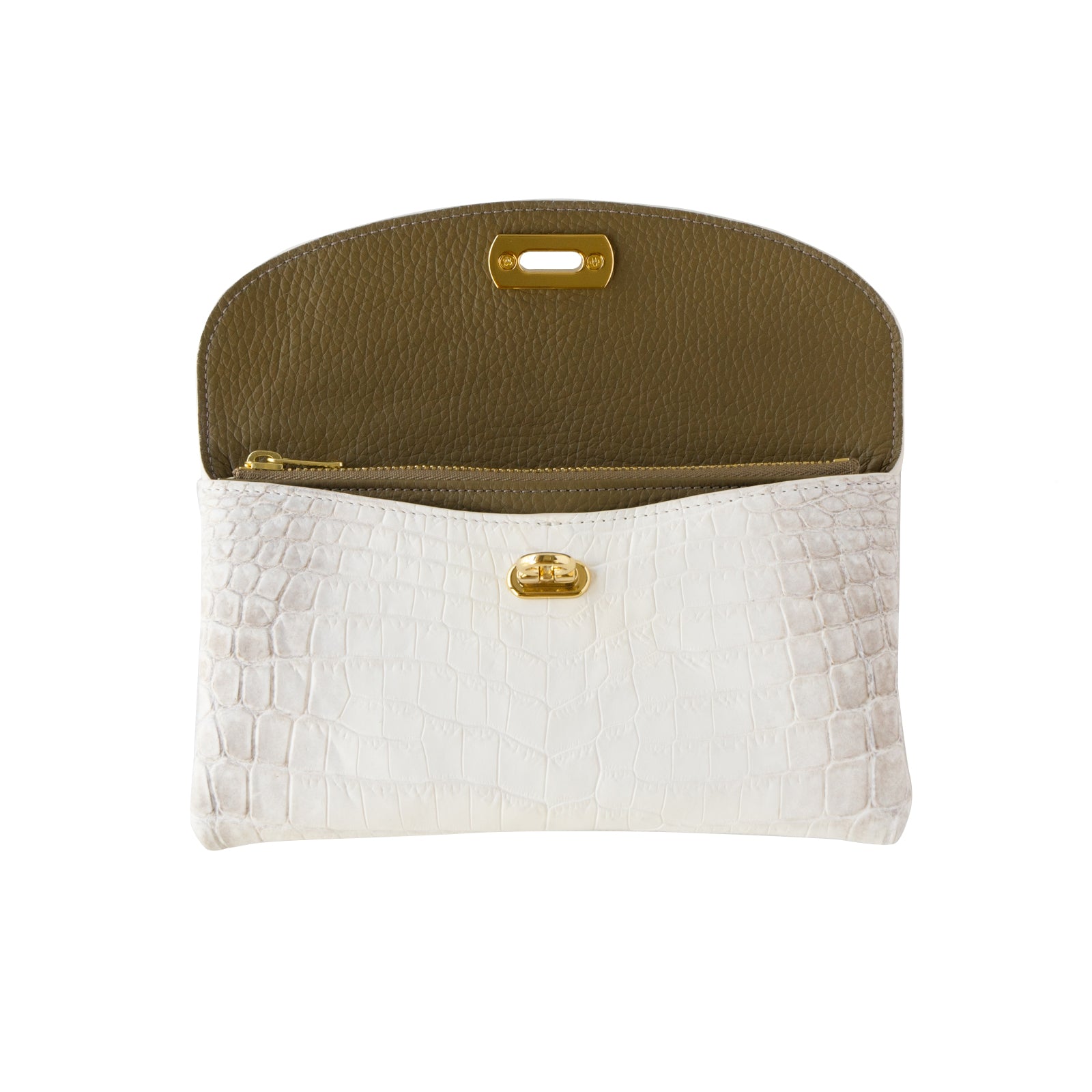 【おつとめ品セール】フラップウォレット フルールロング ヒマラヤクロコダイル