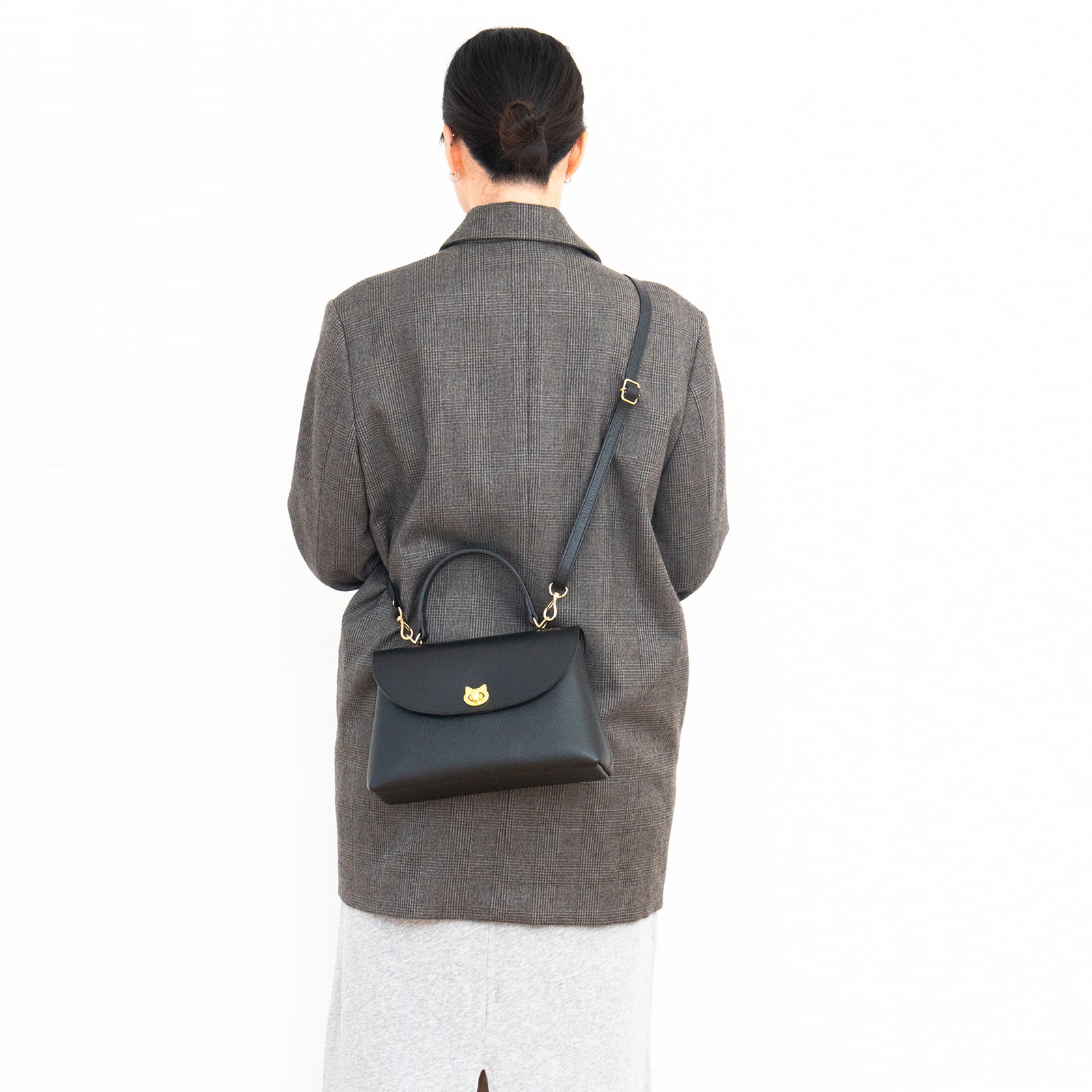 【受注販売:7/24(金)22:00~26(日)】【初回10%OFF】フラップコンビハンドバッグ / ブラック