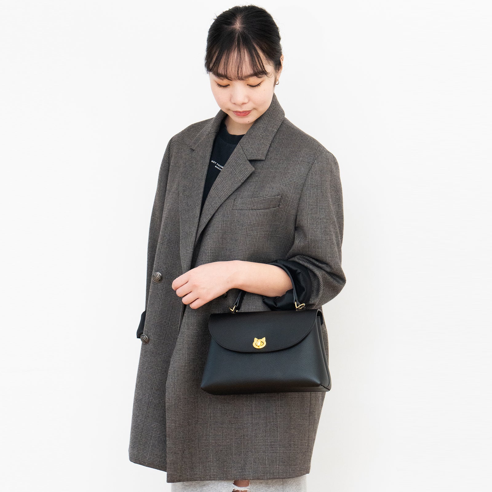 【受注販売:7/24(金)22:00~26(日)】【初回10%OFF】フラップコンビハンドバッグ / ブラック