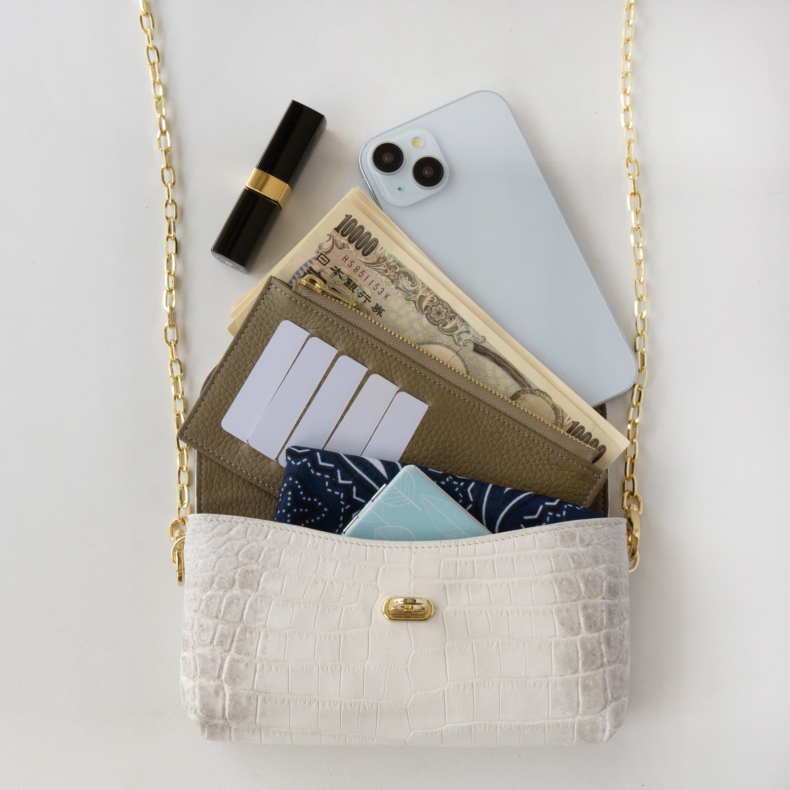 【おつとめ品セール】フルール ミリオン ポシェット ヒマラヤクロコダイル