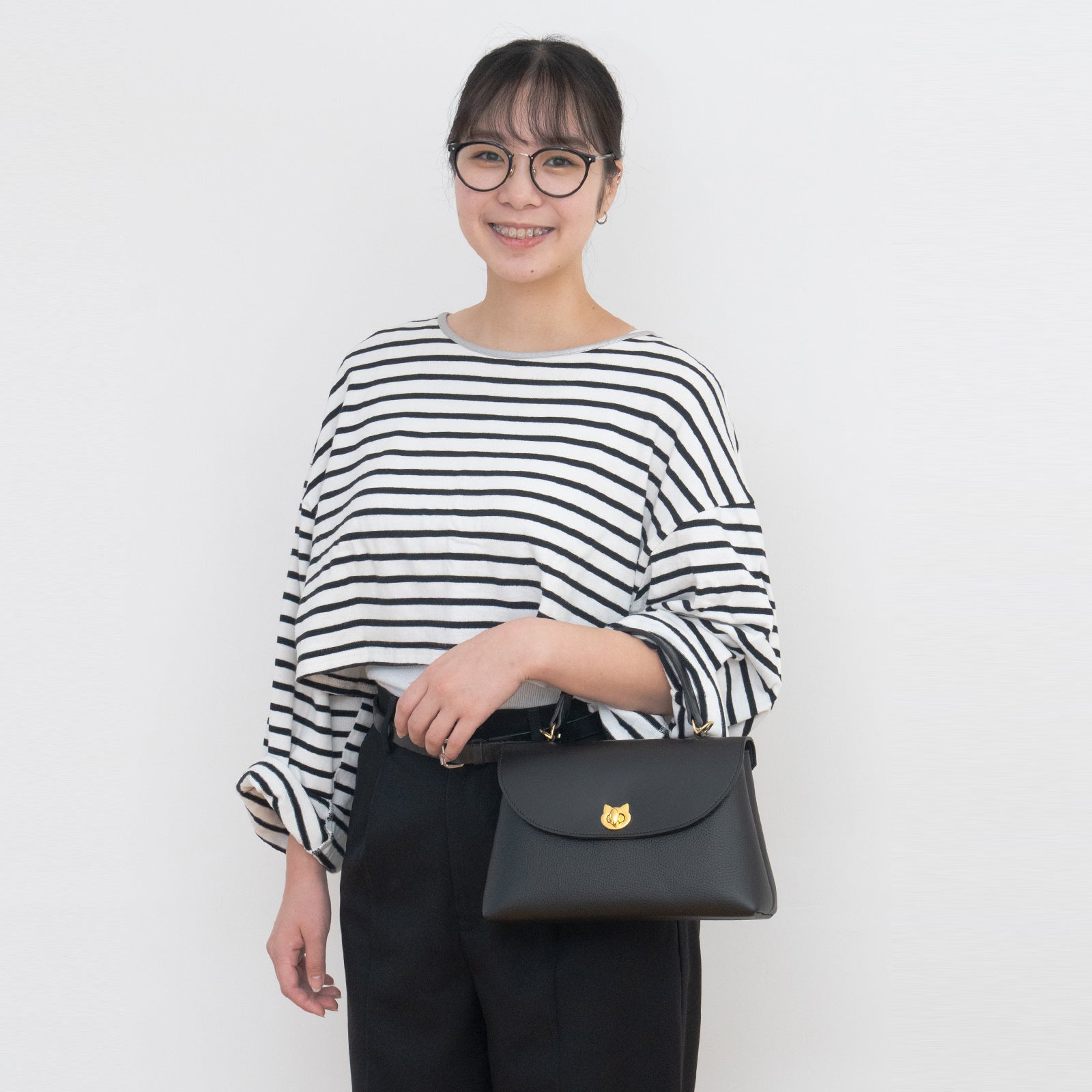 【受注販売:7/24(金)22:00~26(日)】【初回10%OFF】フラップコンビハンドバッグ / ブラック