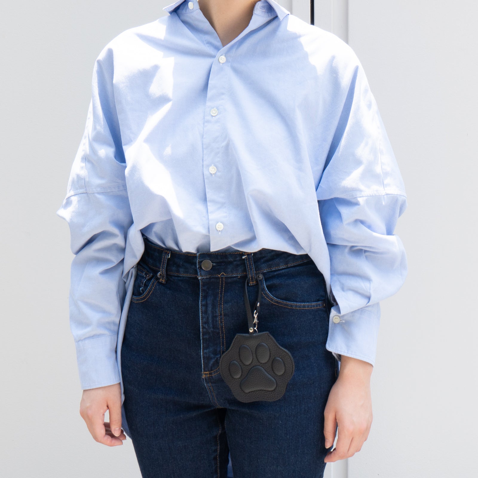 PAWパスケースクロシェット キュイール・マッシュ / ブラック