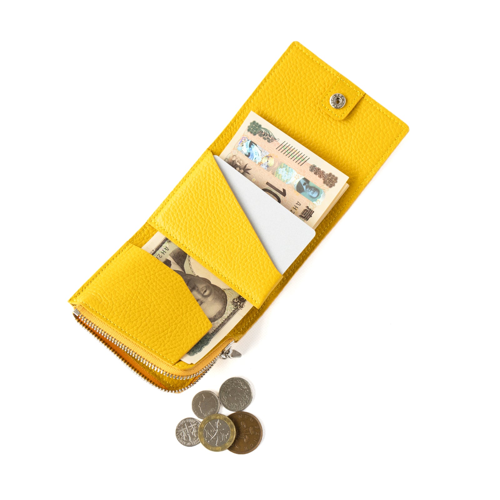 【おつとめ品セール】ハンディウォレット・オペラ リリィ 箔パイソン / シルバーイエロー