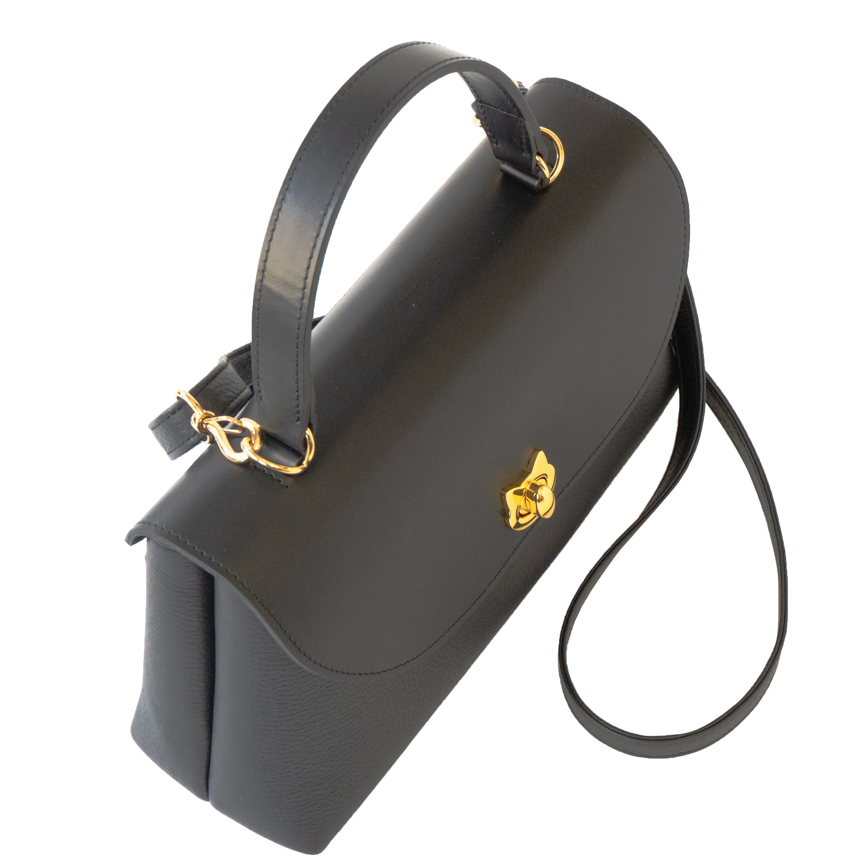 【受注販売:7/24(金)22:00~26(日)】【初回10%OFF】フラップコンビハンドバッグ / ブラック