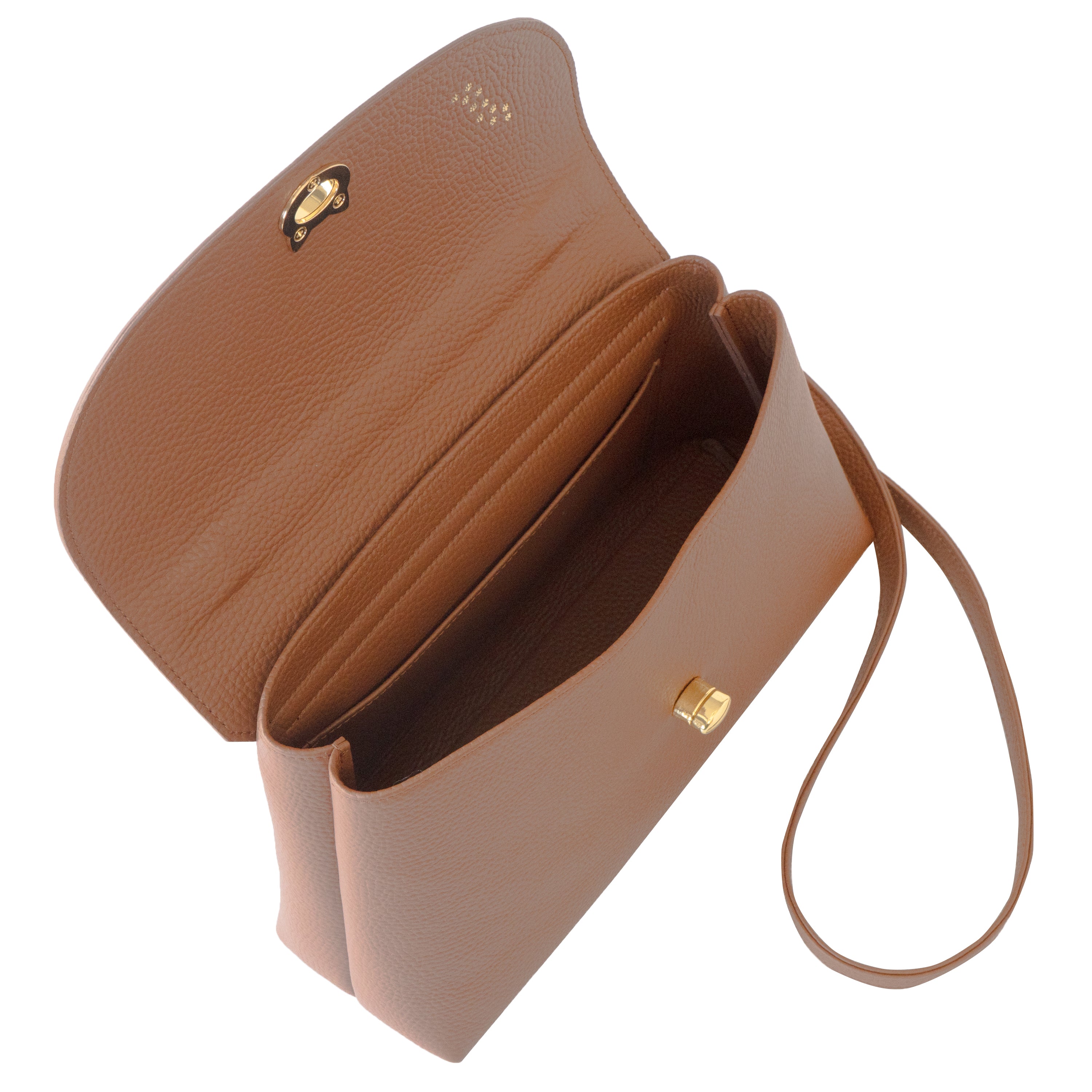 【受注販売:7/24(金)22:00~26(日)】【初回10%OFF】フラップコンビハンドバッグ / キャメル