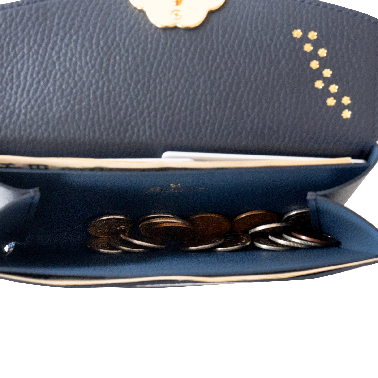 【受注販売:7/24(金)22:00~26(日)】【初回10%OFF】小さなレザーフラップ長財布・ミャウヴェル / ブルーニュイ