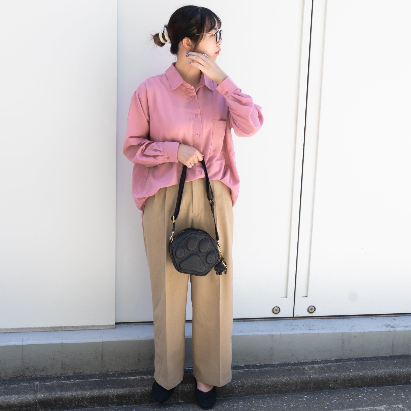 【11/21(金)22:00~ 26時間限定販売】【数量限定】PAWポシェット キュイール・マッシュ / ブラック