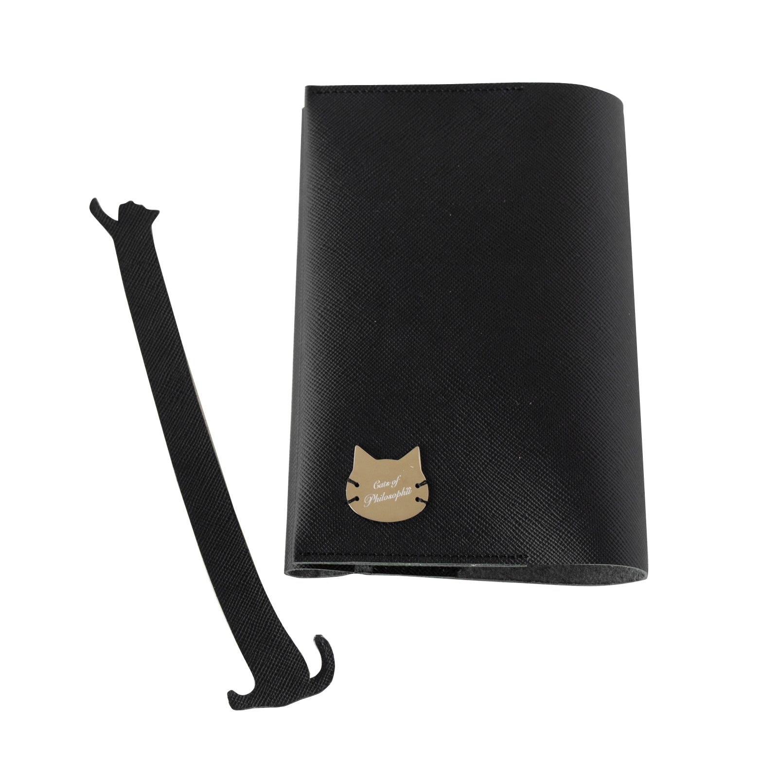 CAT Book Cover Cuir Saffian / Black