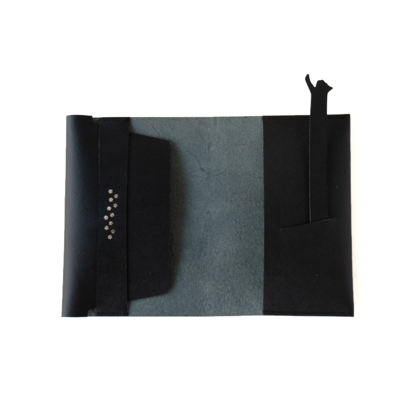 CAT Book Cover Cuir Saffian / Black
