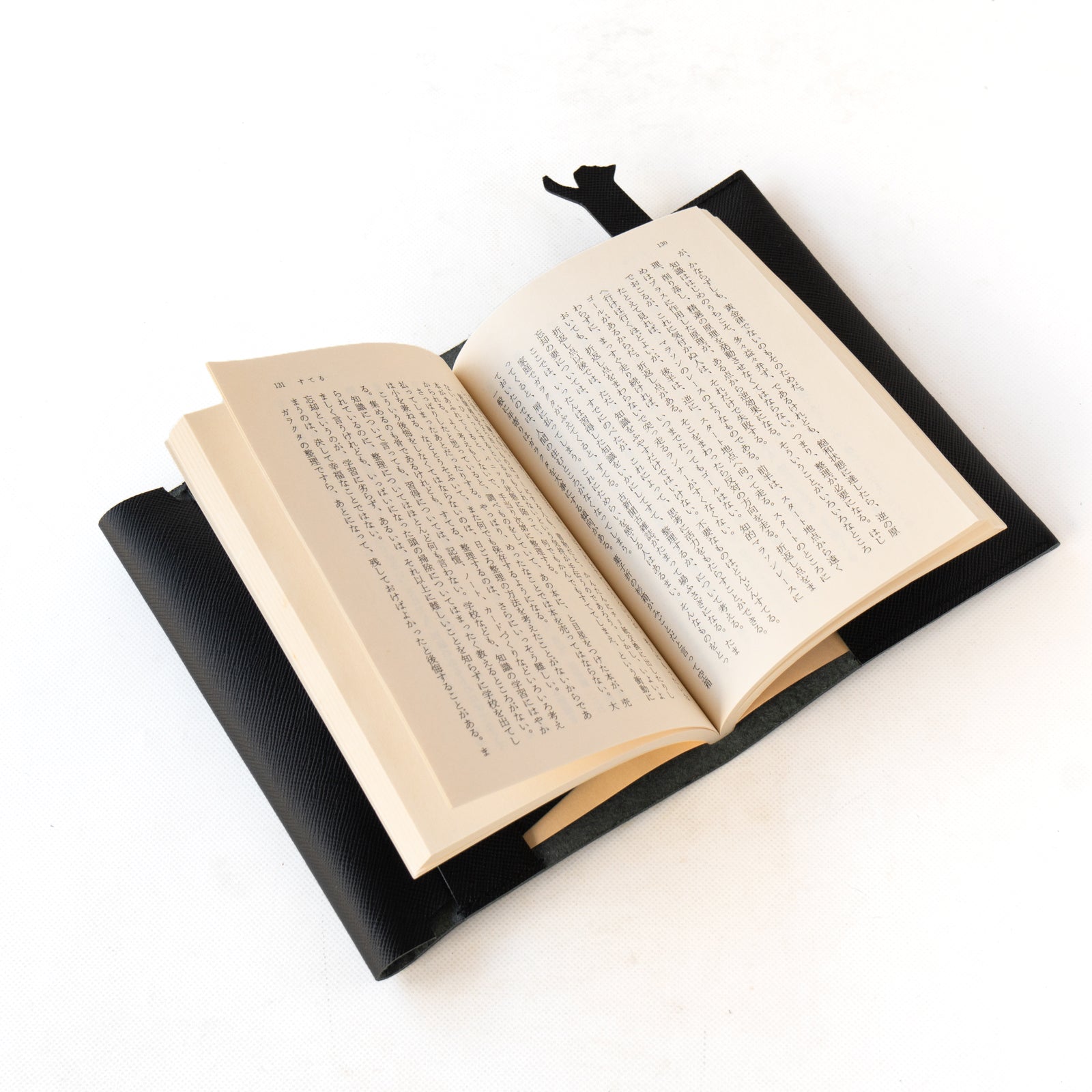 CAT Book Cover Cuir Saffian / Black