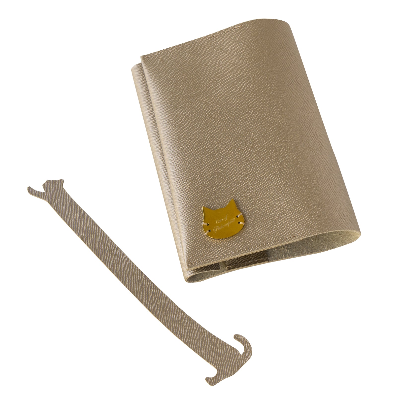 CAT Book Cover Cuir Saffian / Sparkling Taupe