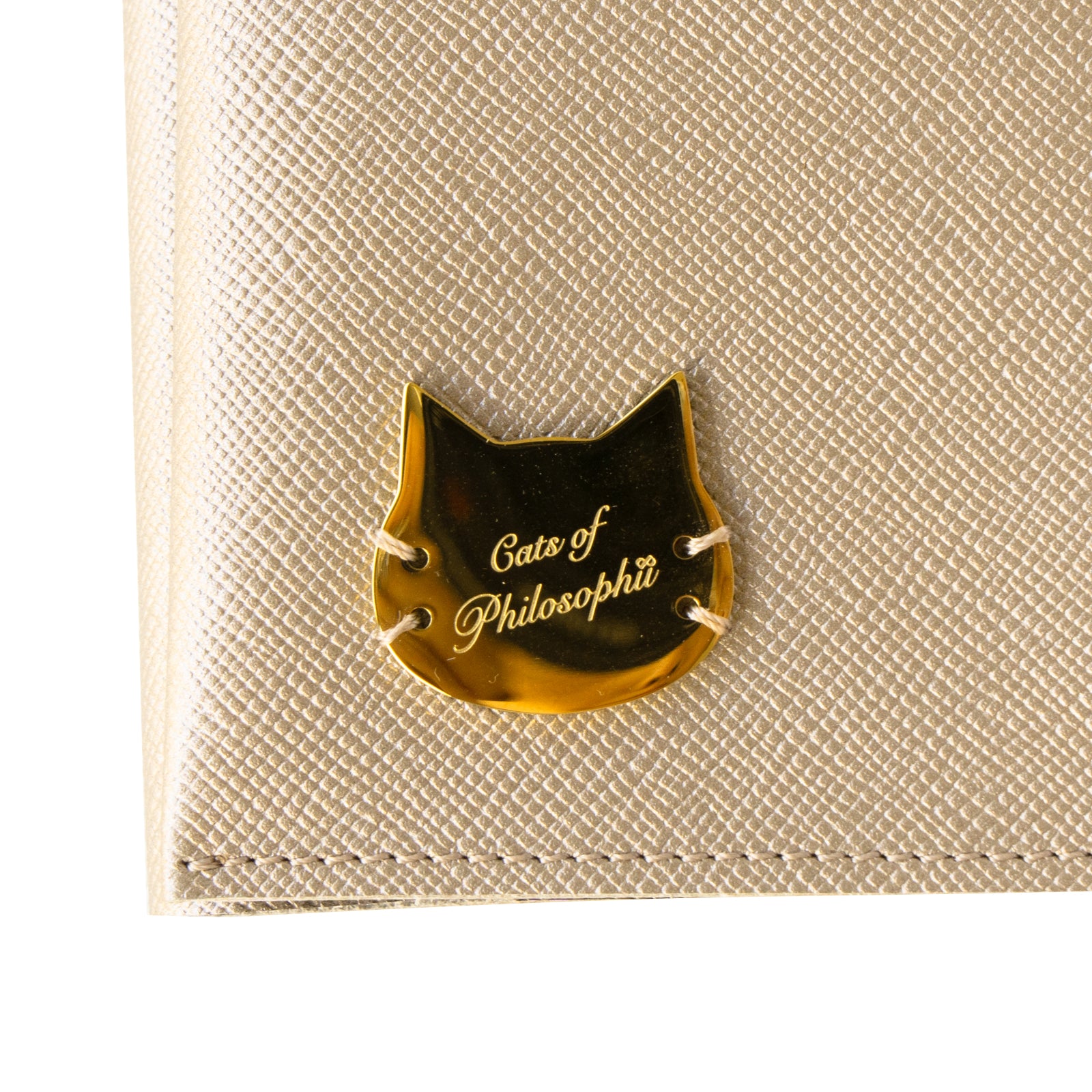 CAT Book Cover Cuir Saffian / Sparkling Taupe