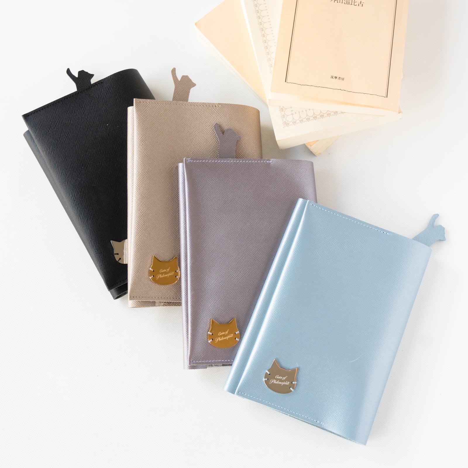 CAT Book Cover Cuir Saffian / Black