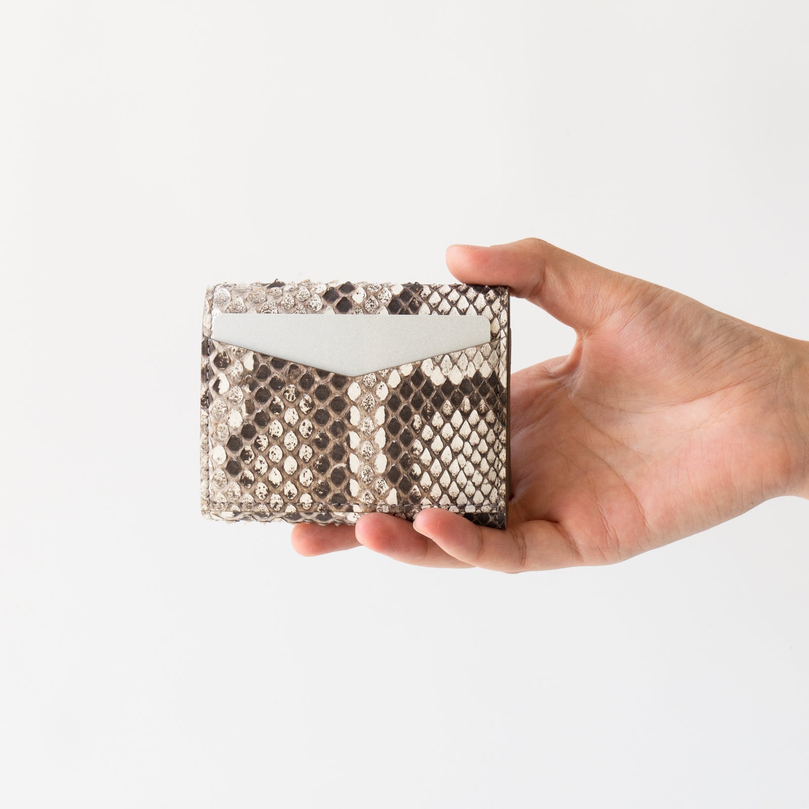 【おつとめ品セール】ハンディウォレット・オペラ リリィ 箔パイソン / シルバーイエロー