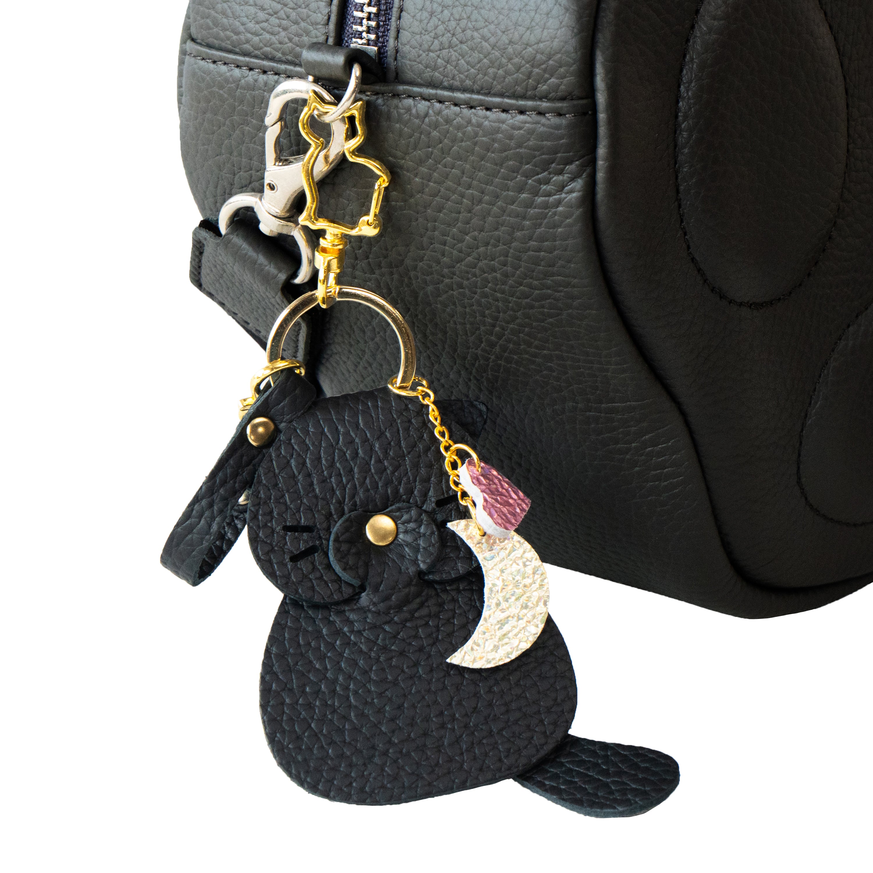 【受注販売:8/14(金)22:00〜8/17(月)】【黒猫感謝の日】PAWポシェット・グランデ ルナころにゃんチャームSET / ブラック