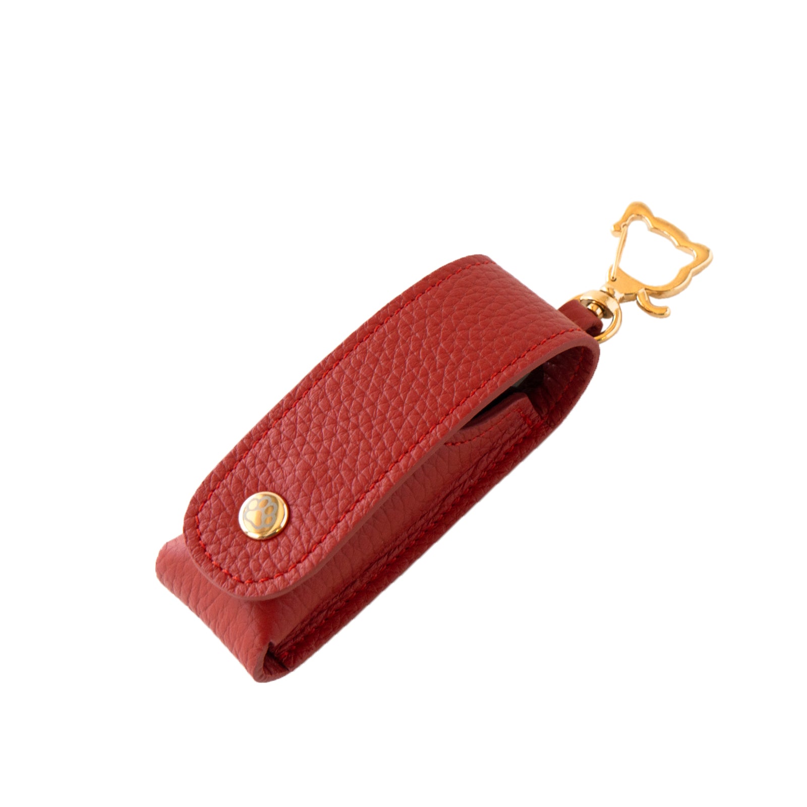 CAT Lip Case (1 piece) Cuir Mache / Rouge