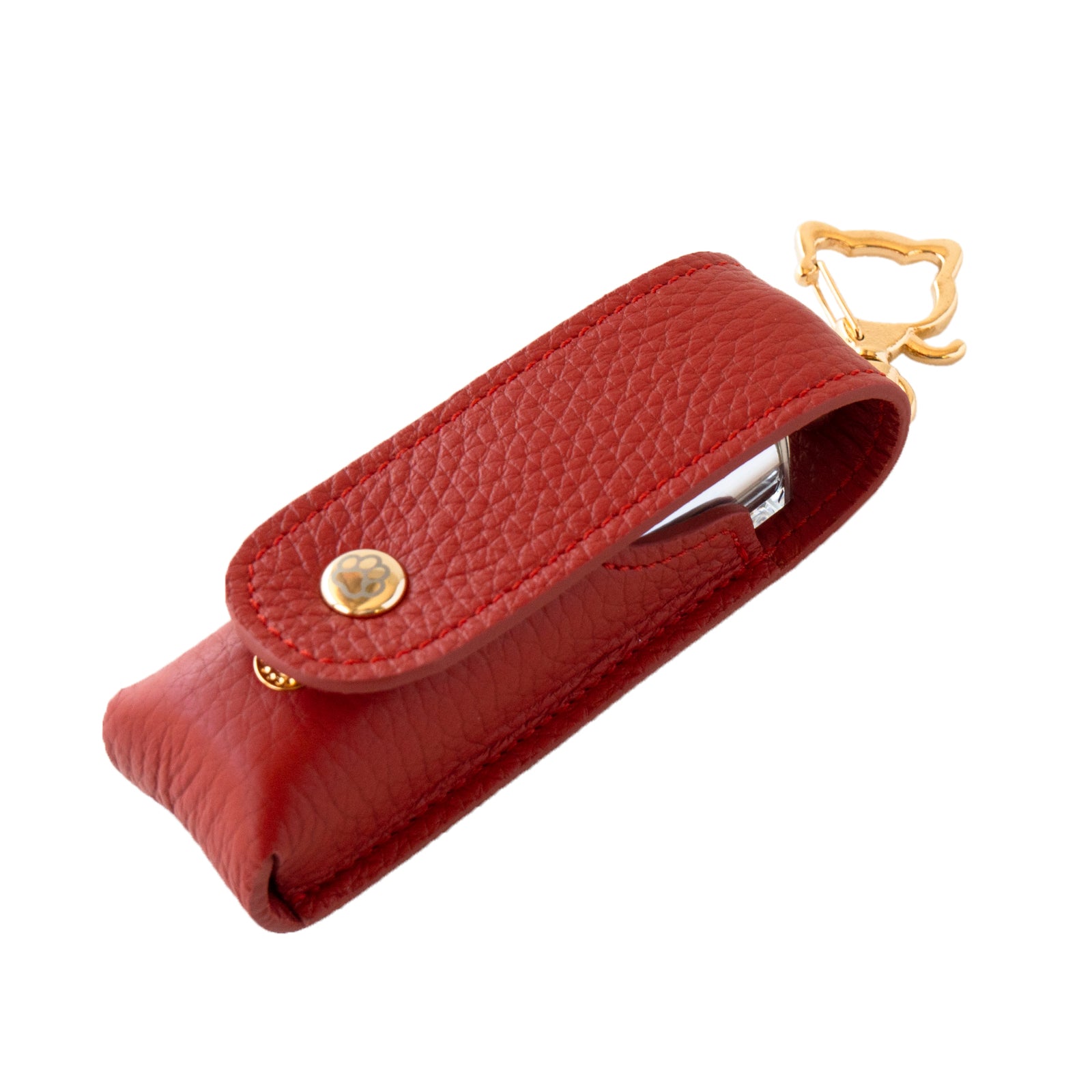 CAT Lip Case (1 piece) Cuir Mache / Rouge