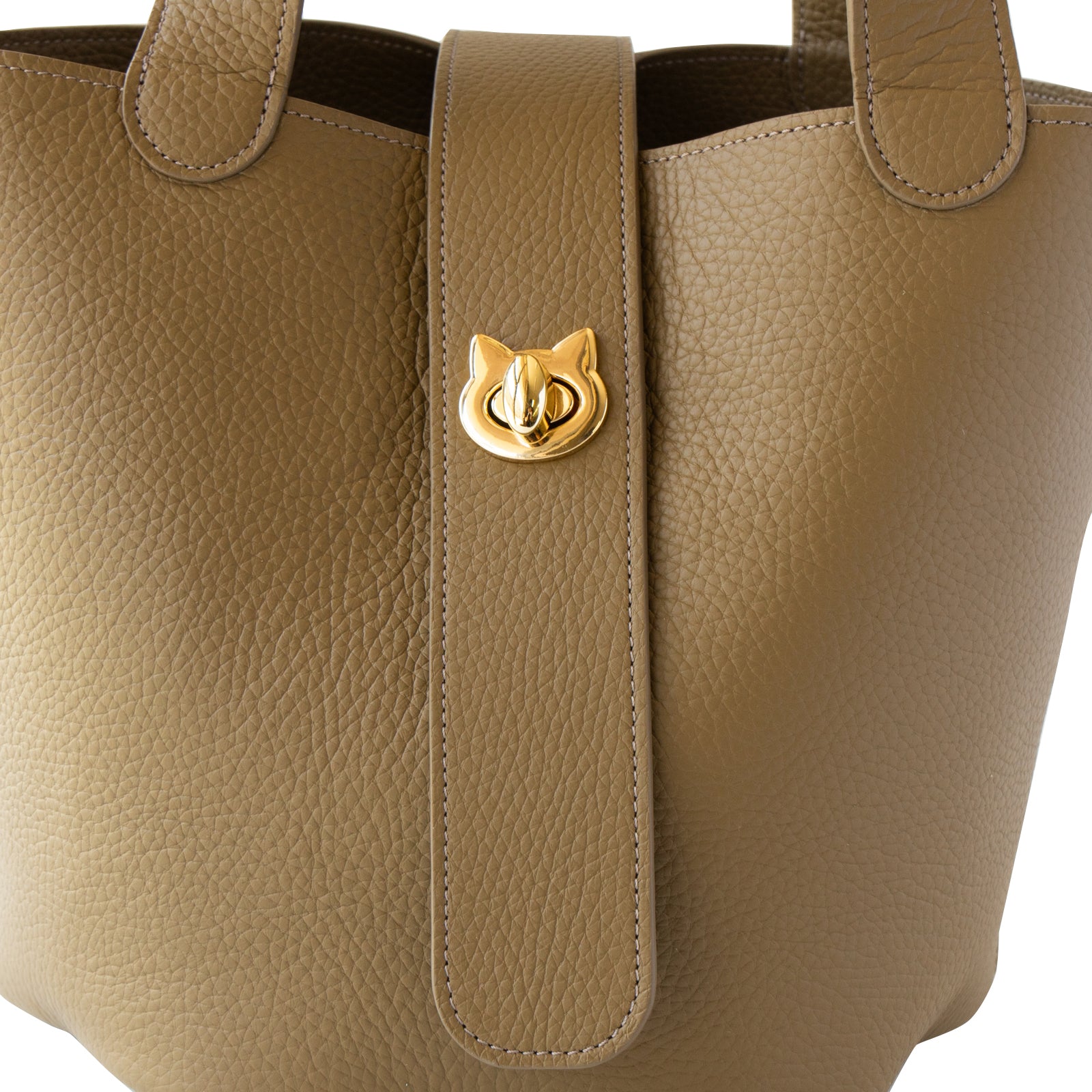 Baguette Bag PAW Cuir Mache / Taupe