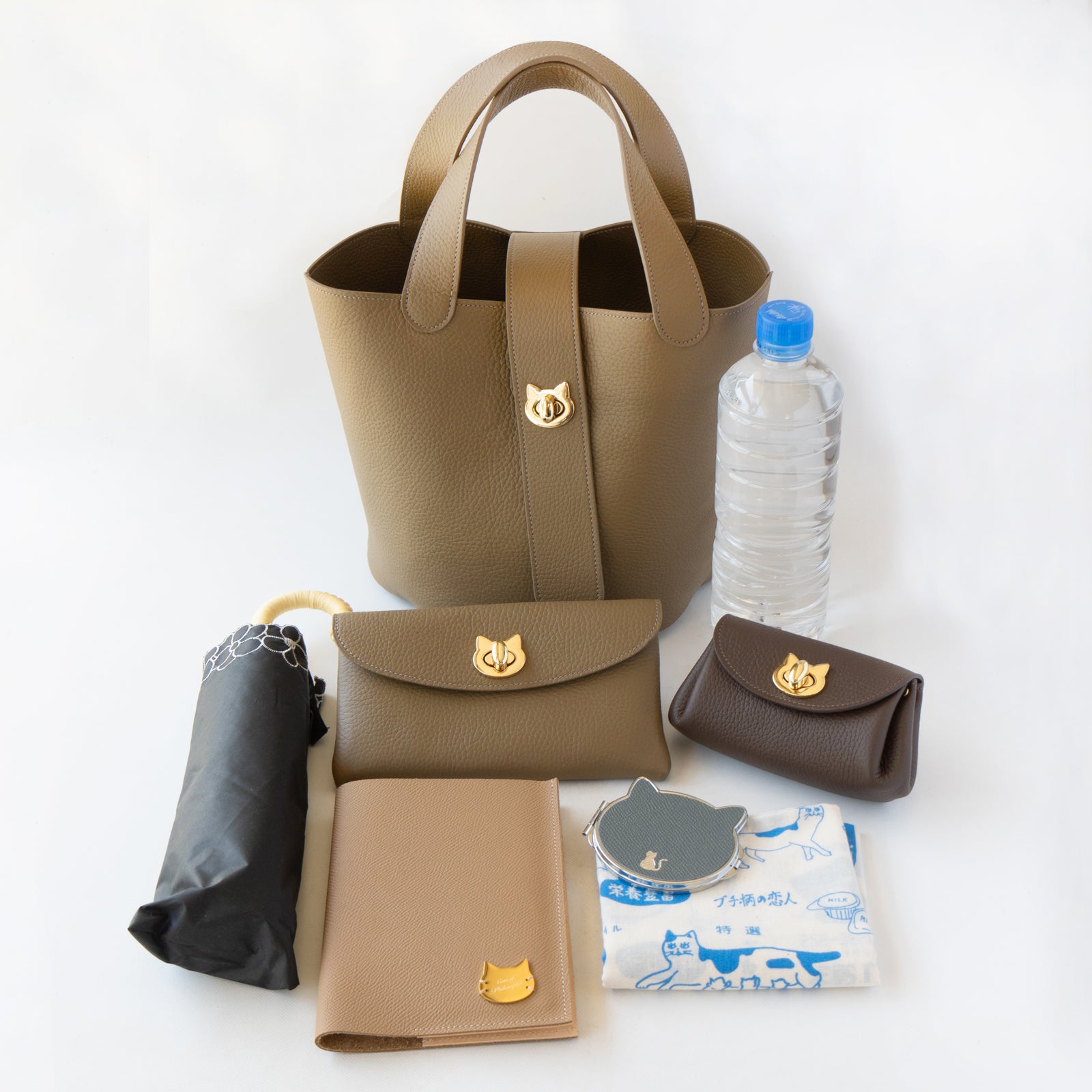Baguette Bag PAW Cuir Mache / Taupe