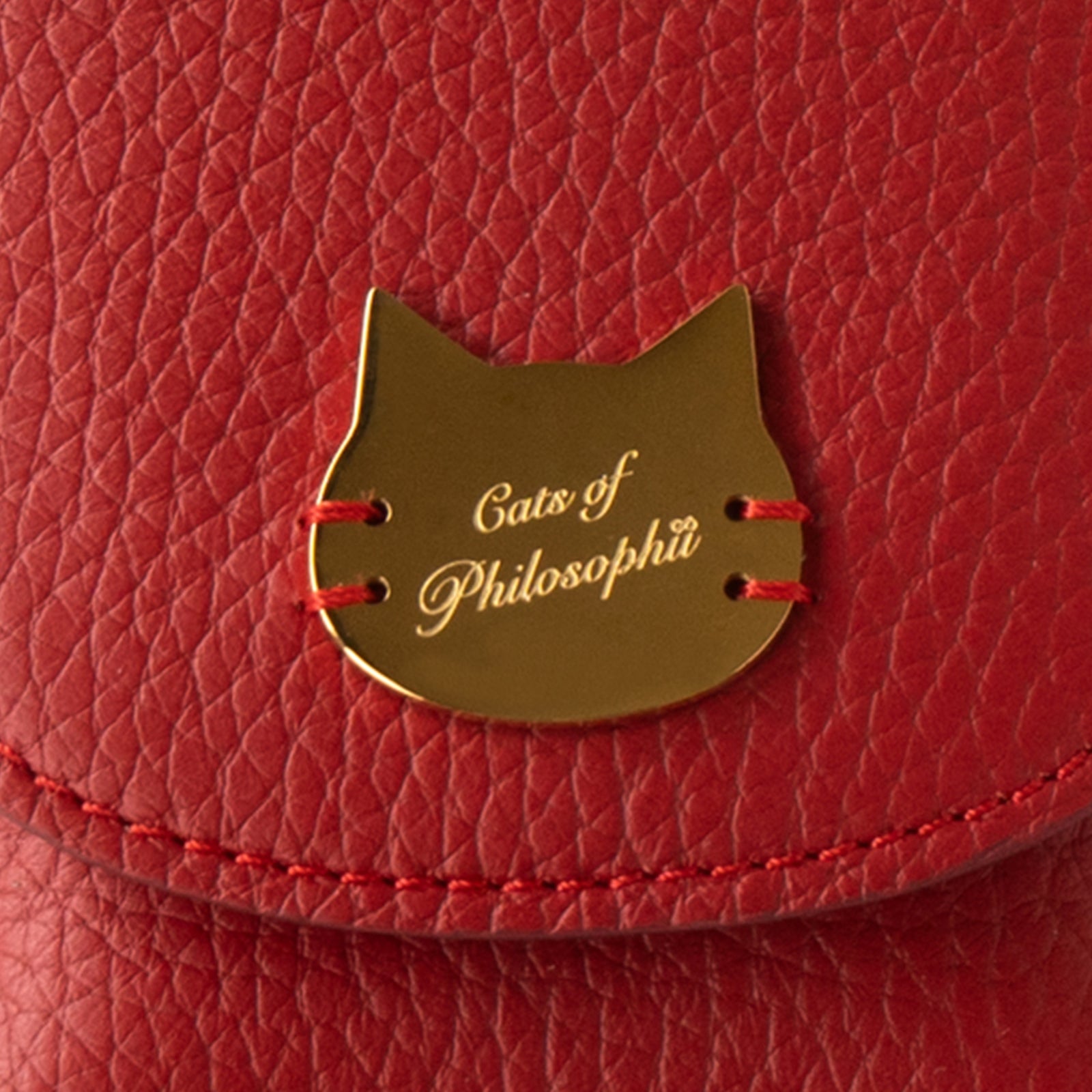 CAT Lip Case (3-piece type) Cuir Mache / Rouge