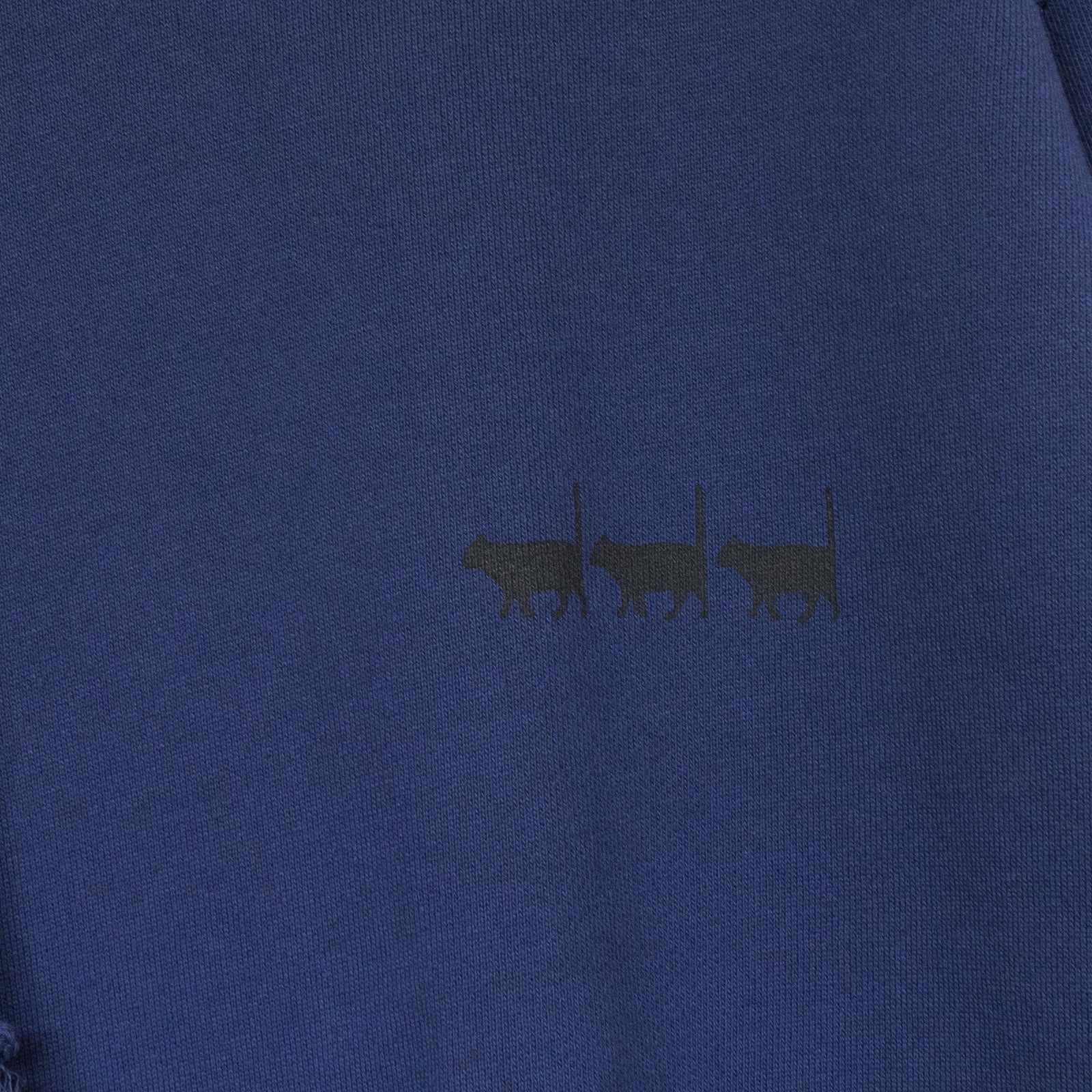 Cat print hoodie / navy
