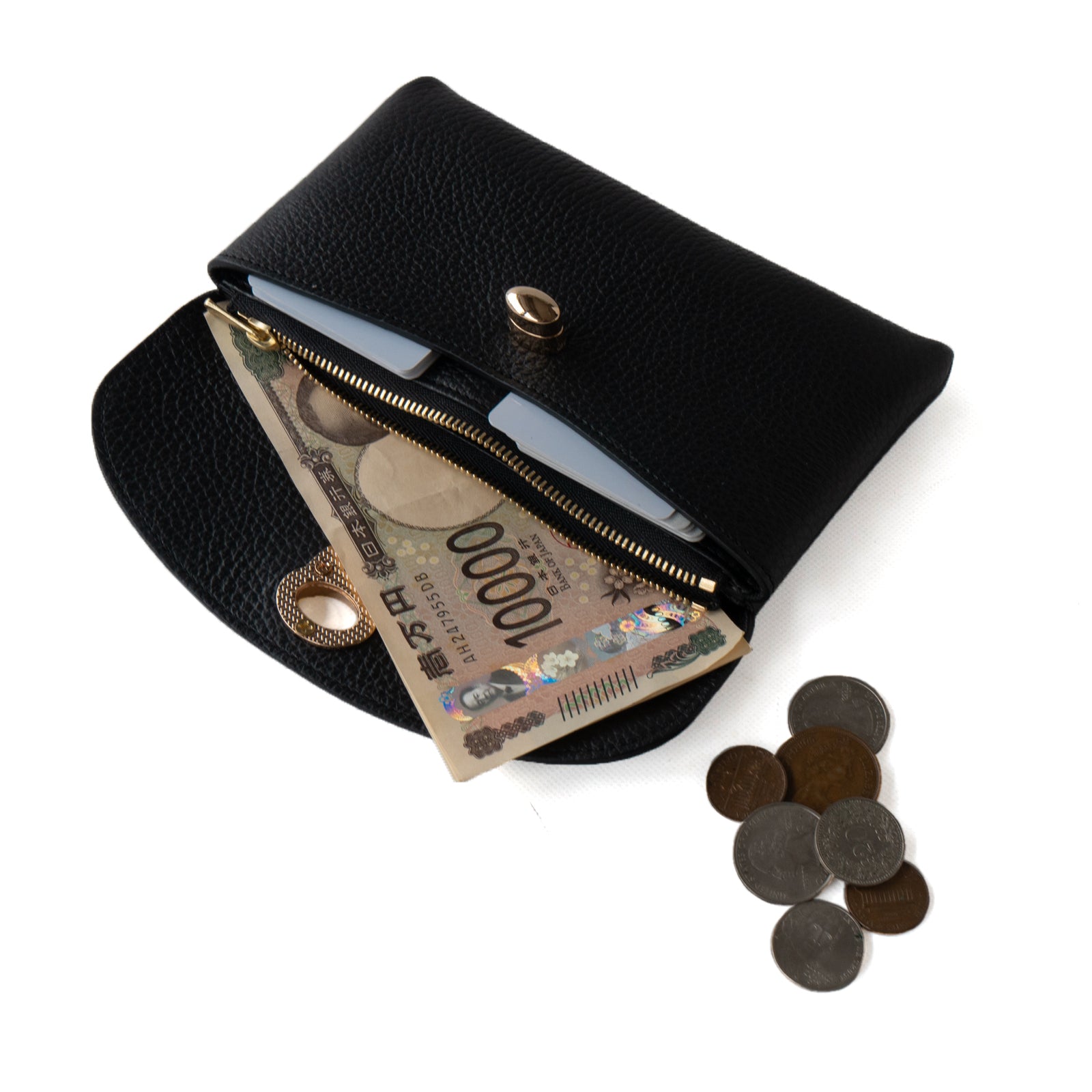 Flap Wallet Furnya Long Cuir Mash / Black