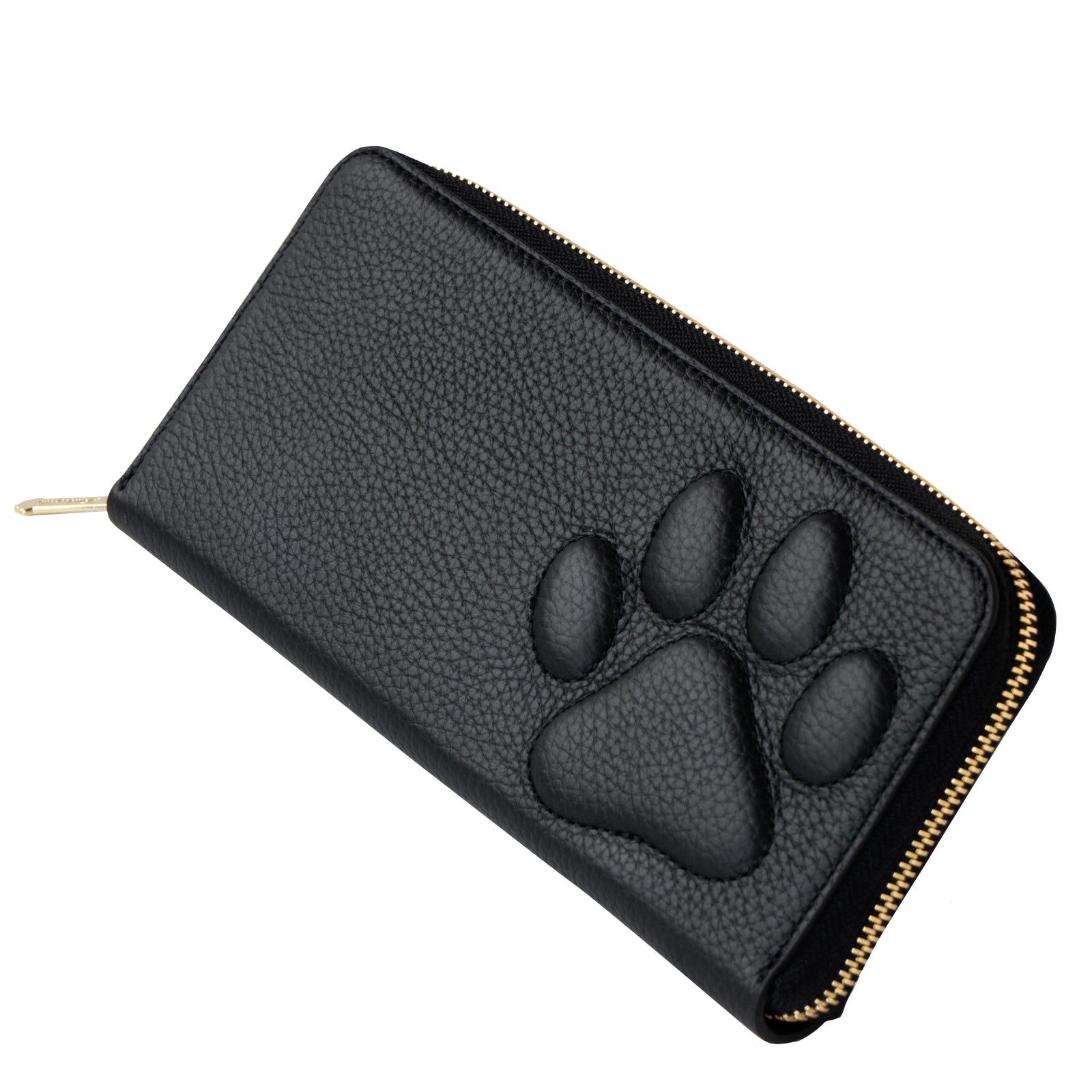 【9/7(日)22:00~ 26時間限定販売】【数量限定】PAWラウンドファスナー長財布 キュイール・マッシュ / ブラック