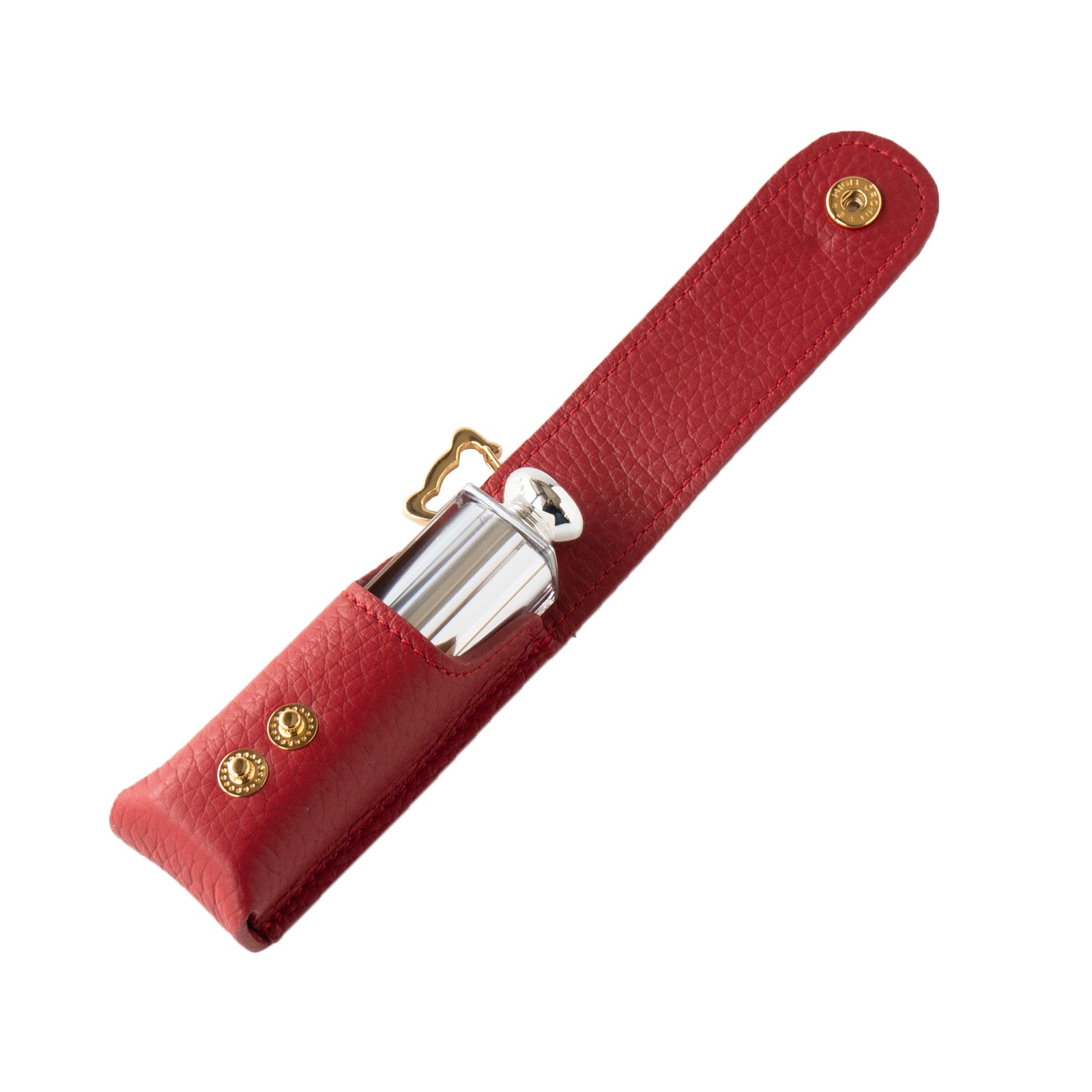 CAT Lip Case (1 piece) Cuir Mache / Rouge