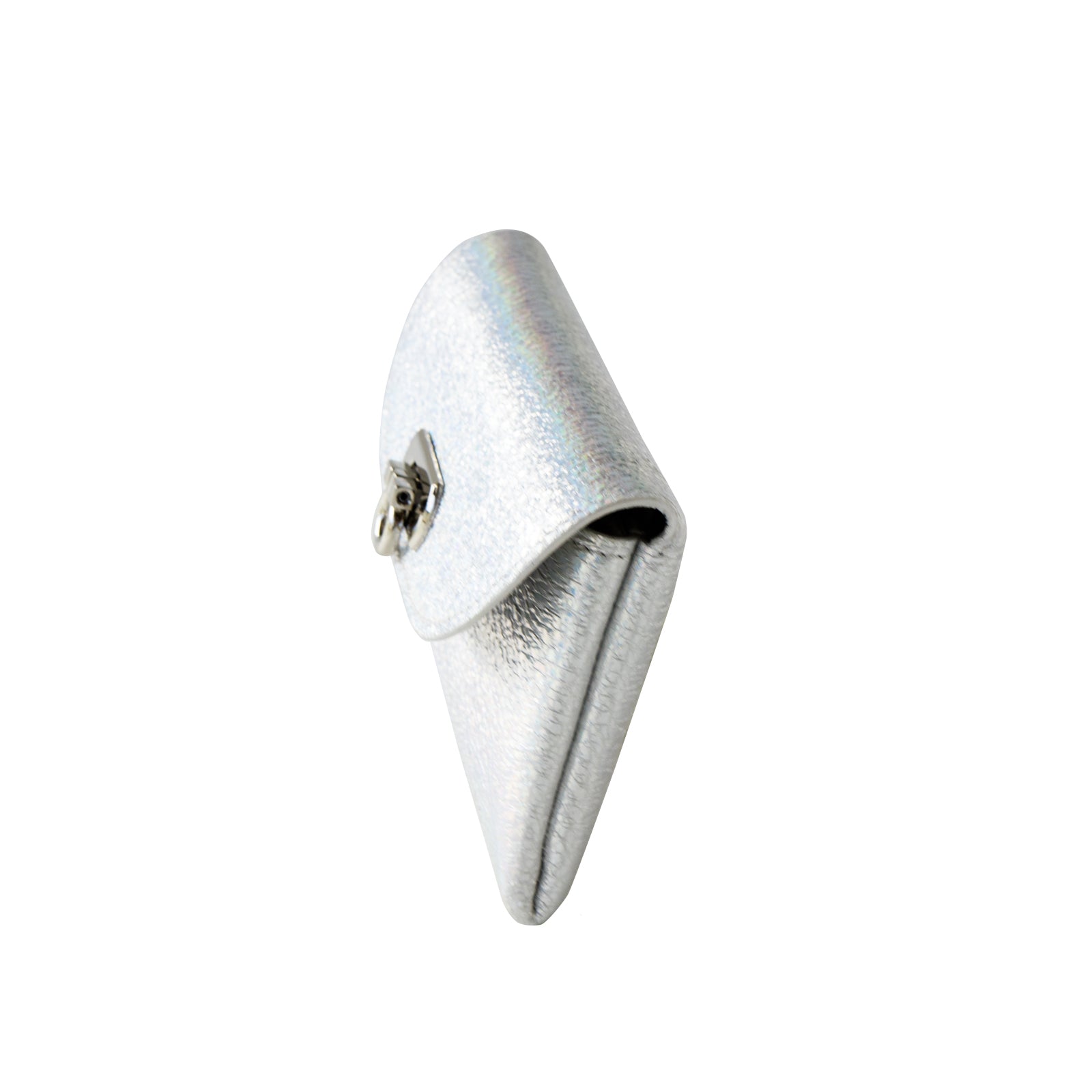 【おつとめ品セール】フラップウォレット・フルール ミディアム (背面ポケット付き) プリズムレザー / オーロラシルバー